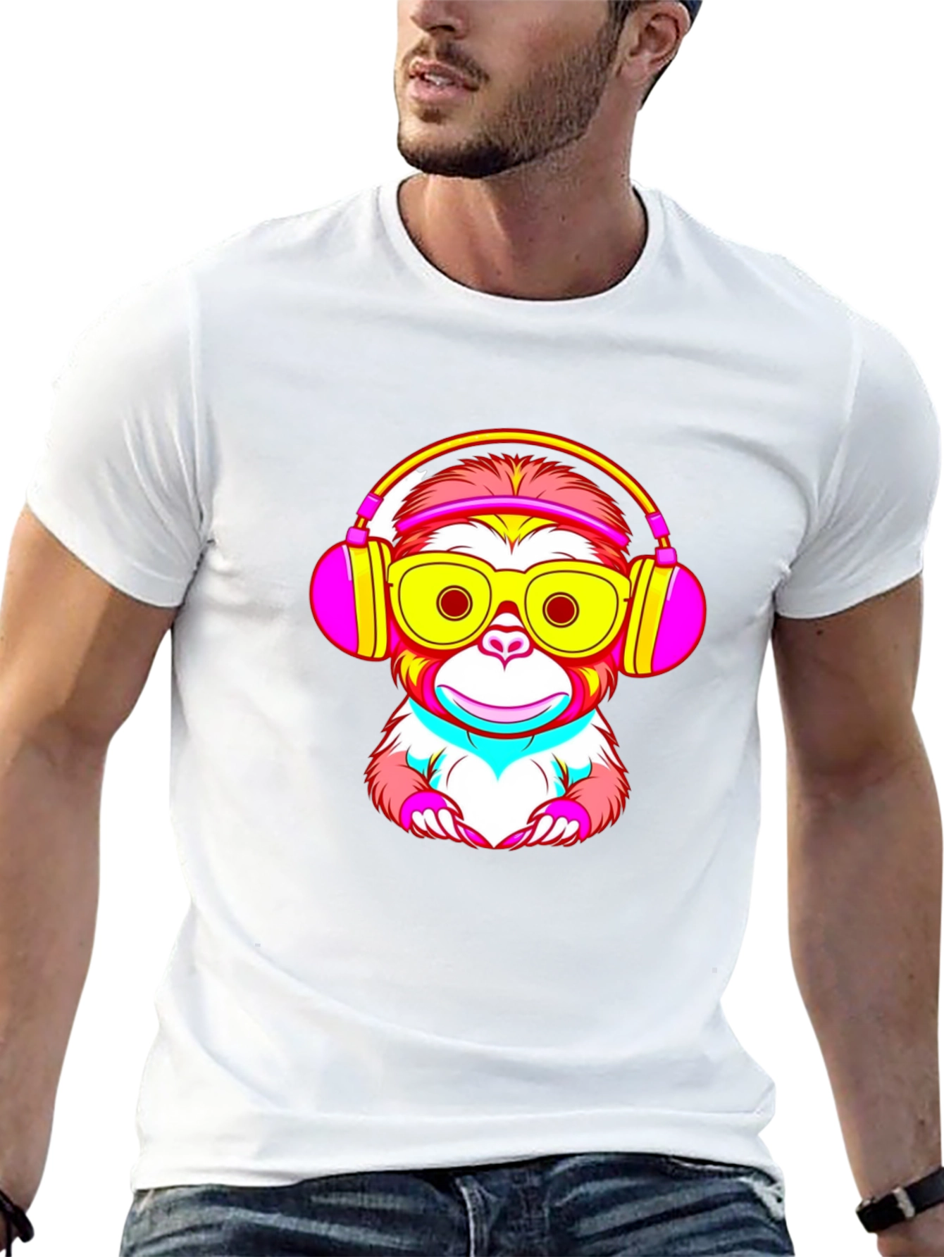 Monkey DJ T-Shirt - Unique Graphic Tee