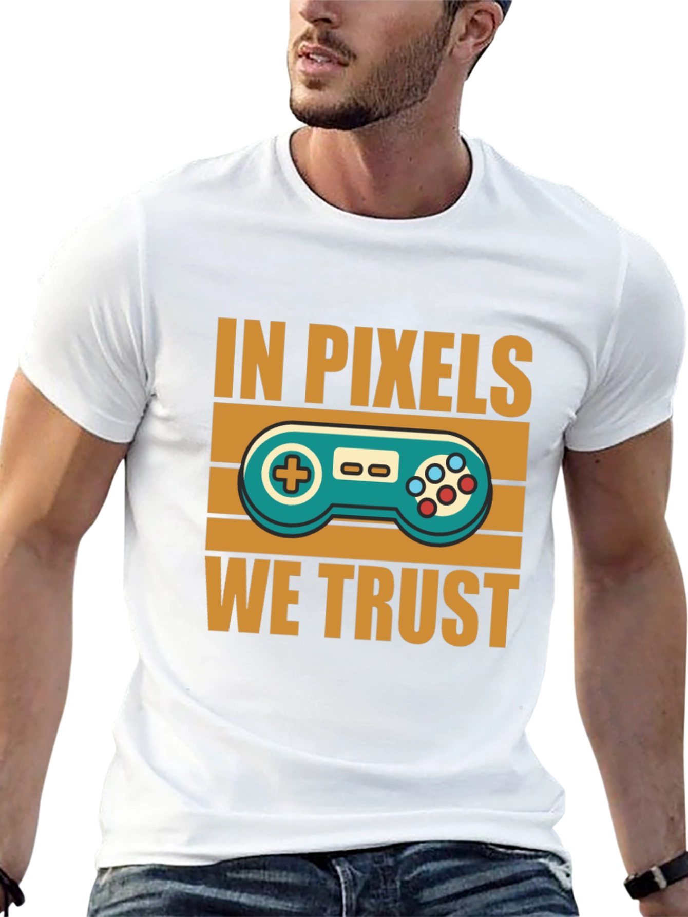In Pixels We Trust Graphic Tee - Gamer Shirt