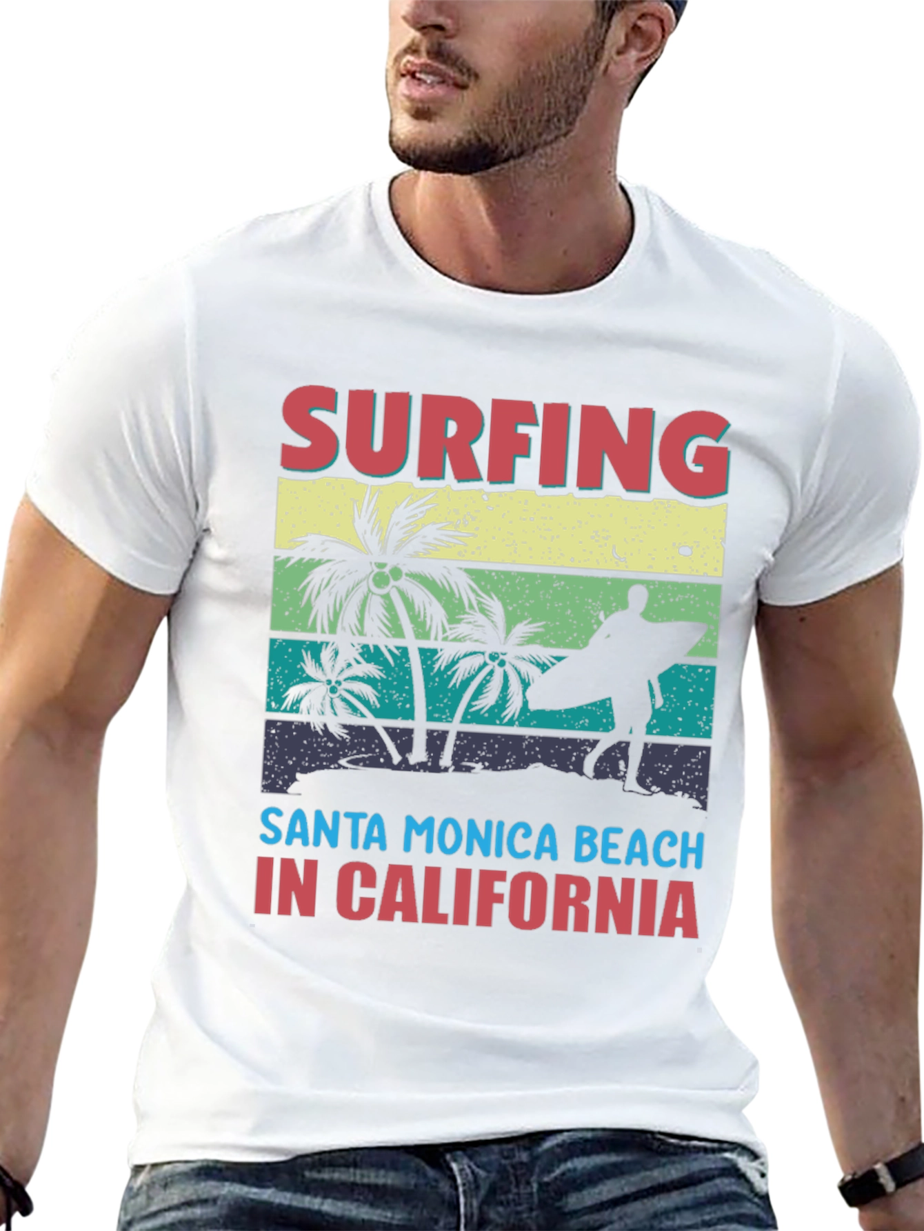 Santa Monica Surfing Beach T-Shirt