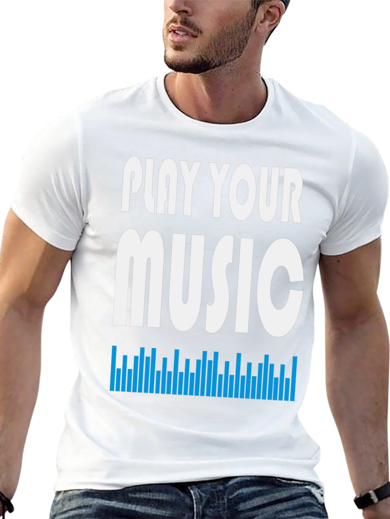 Play Your Music Graphic Tee - Stylish Black T-Shirt