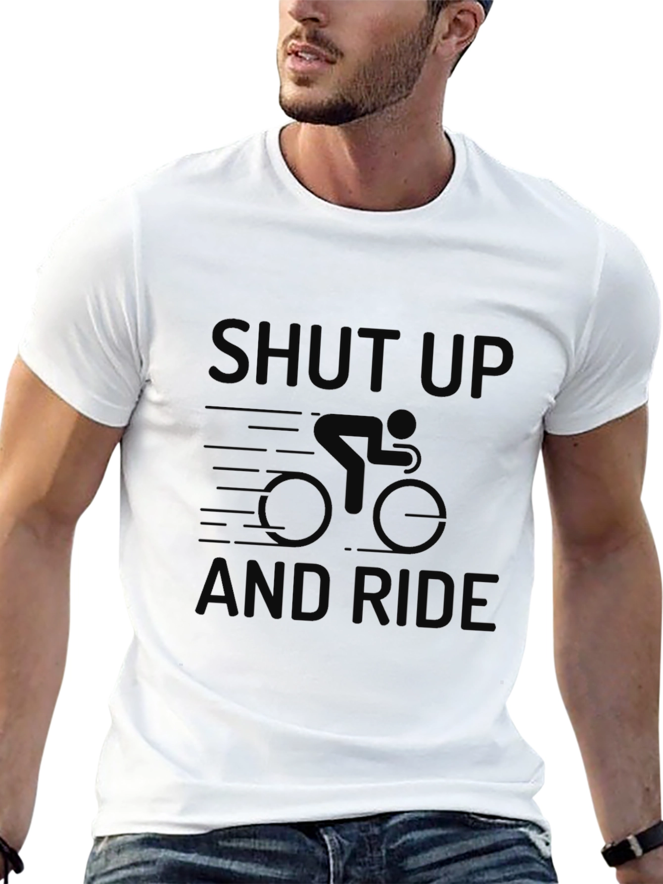 Shut Up and Ride T-Shirt - Cycling Enthusiast Tee