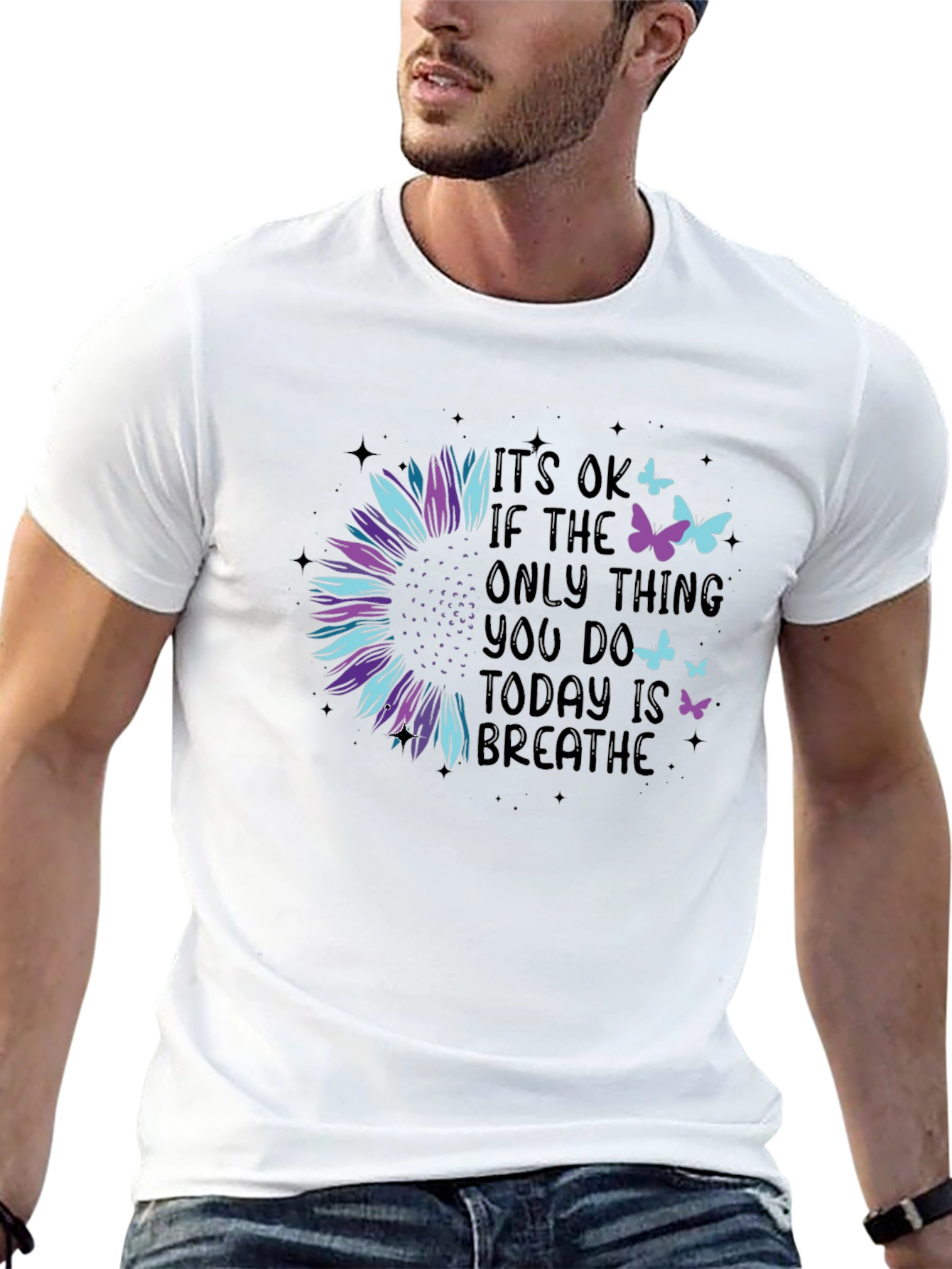 Breathe Sunflower Graphic Tee