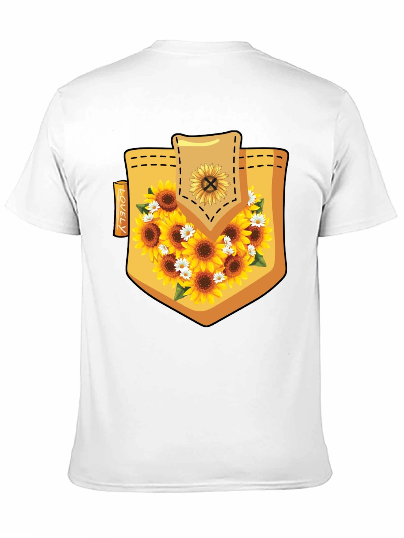 Sunflower Pocket Print Mens Tee