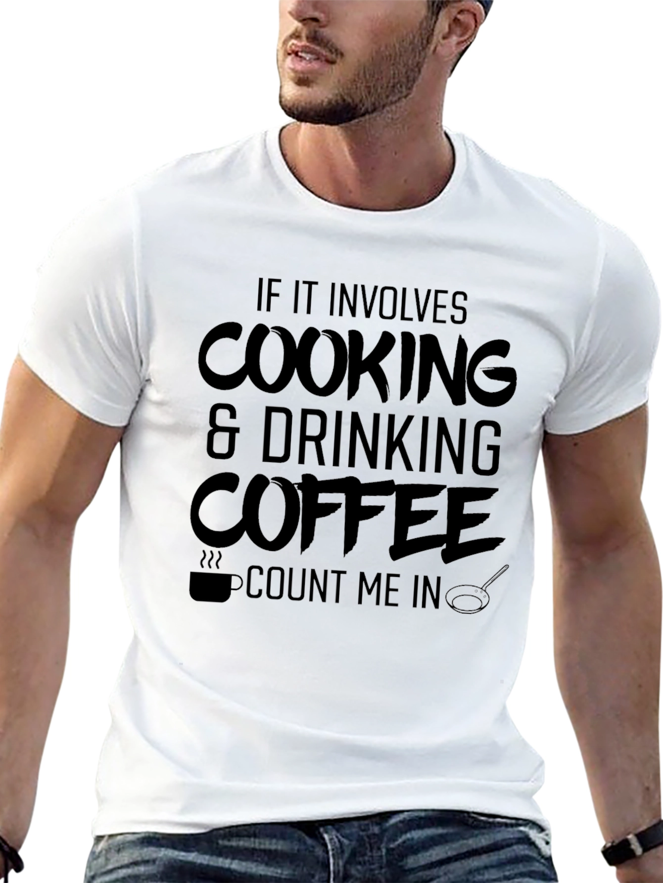 Cooking Drinking Coffee T-Shirt Funny Cook Gift