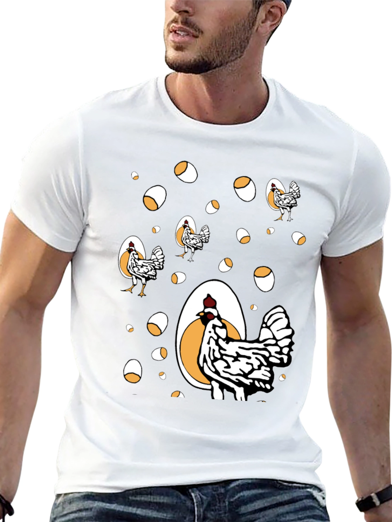 Funny Chicken & Egg Graphic Tee