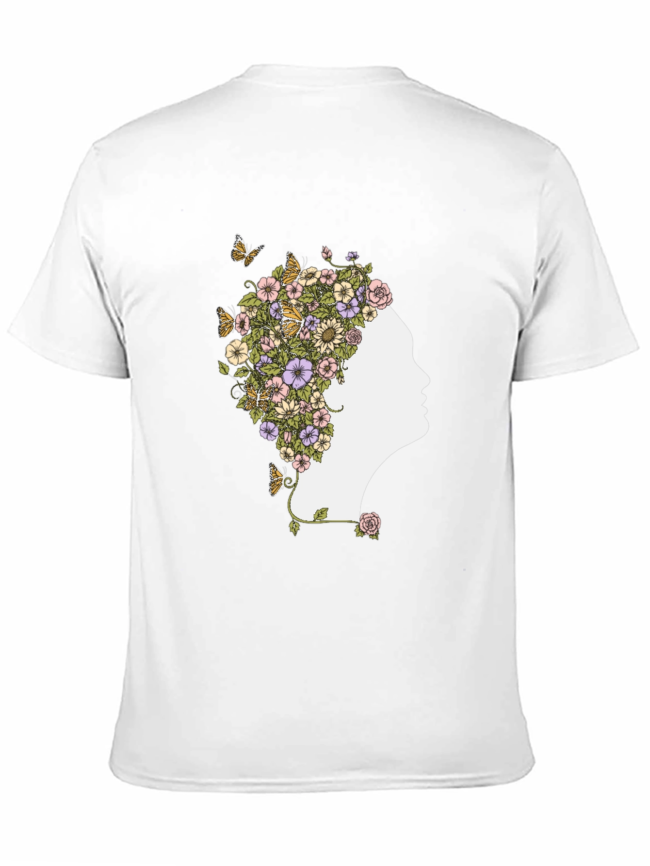 Floral Silhouette Graphic Tee