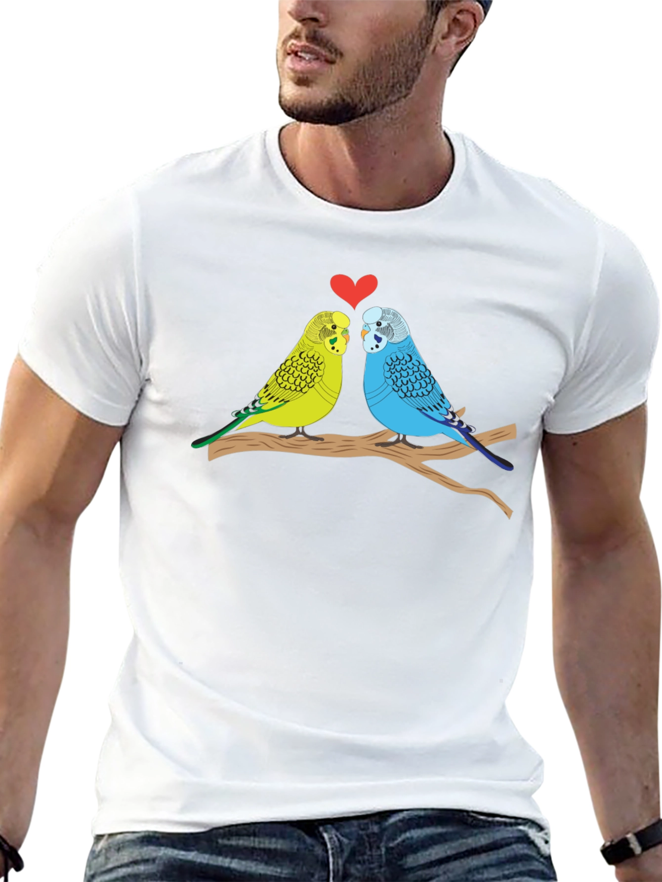 Budgie Love T-Shirt - Cute Bird Couple Tee
