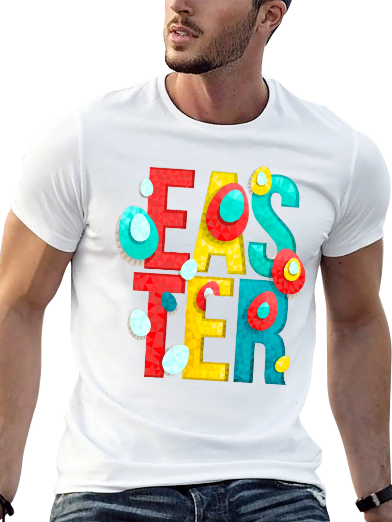 Easter Egg Hunt T-Shirt - Geometric Design