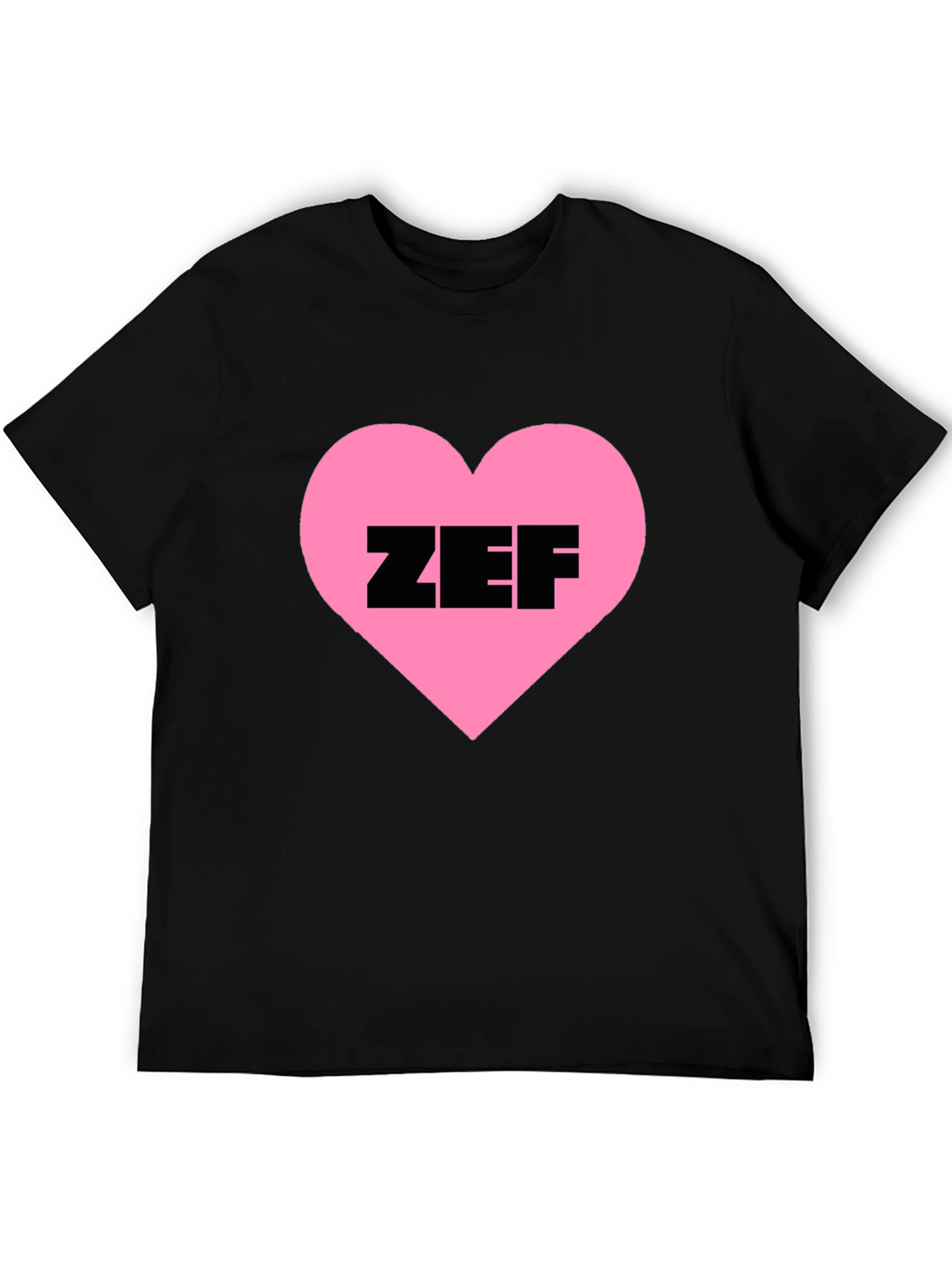 ZEF Heart Graphic Black T-Shirt