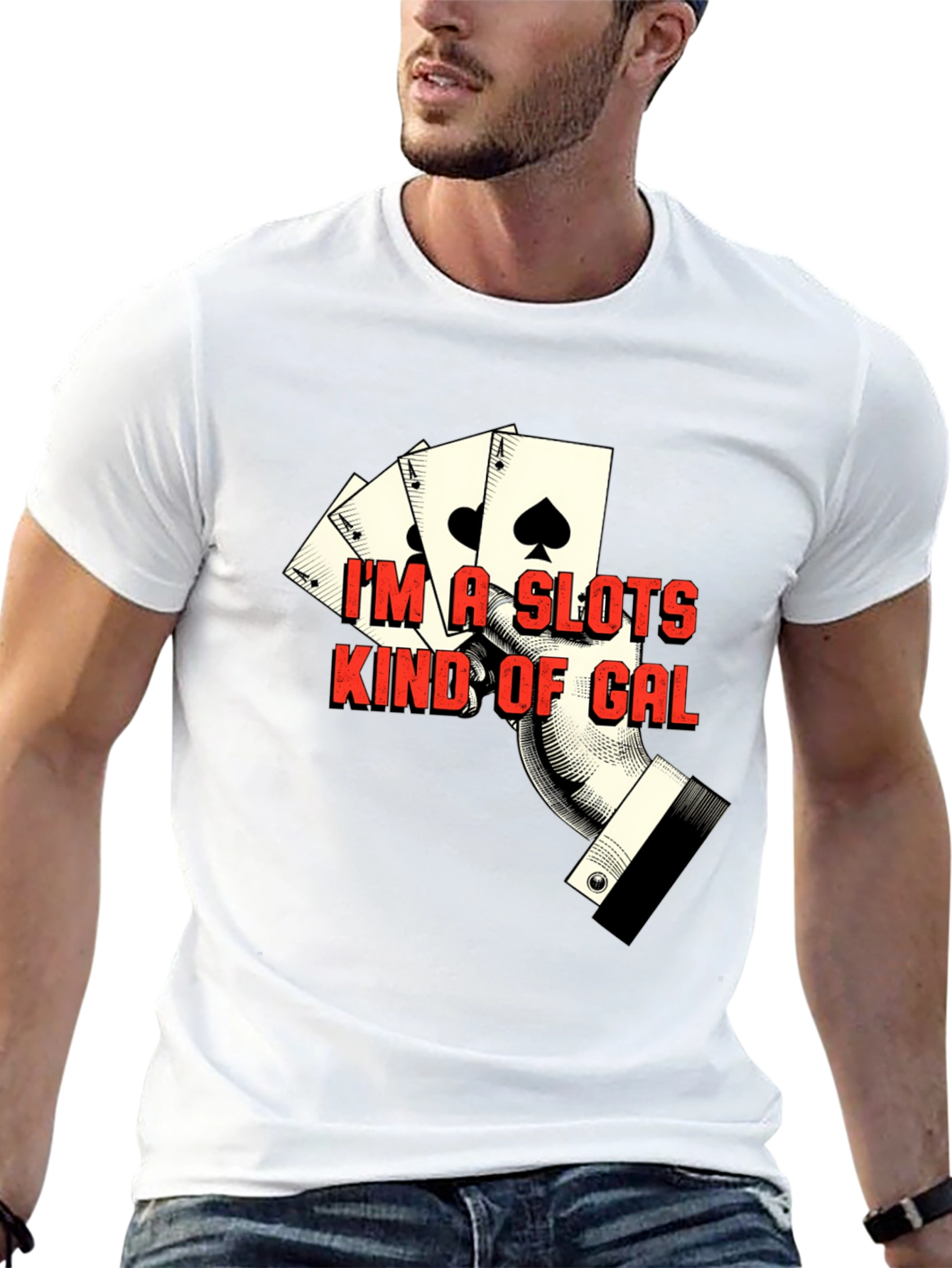 Slots Kind of Gal Black T-Shirt Casino Gambling Tee