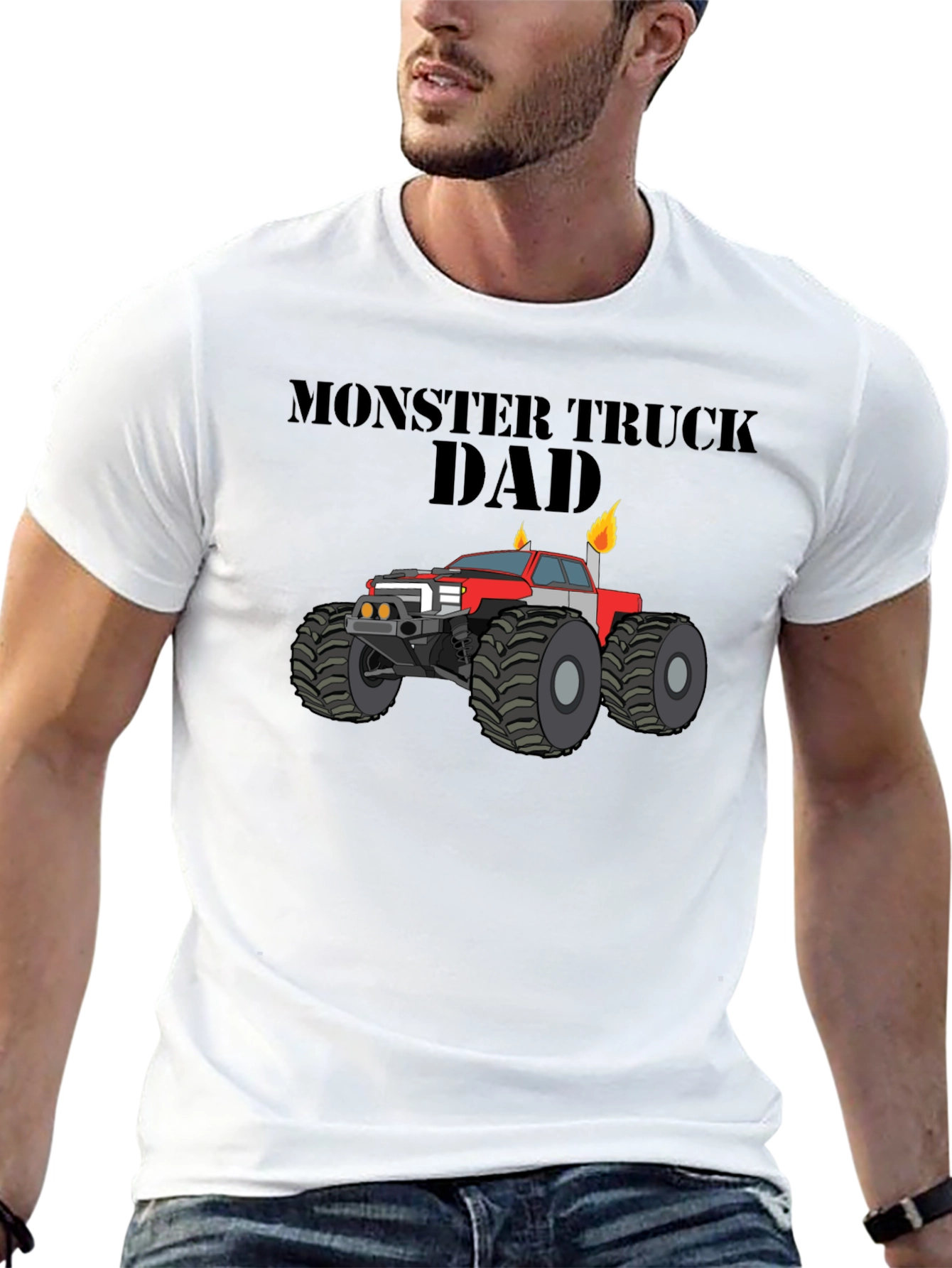 Monster Truck Dad Graphic T-Shirt