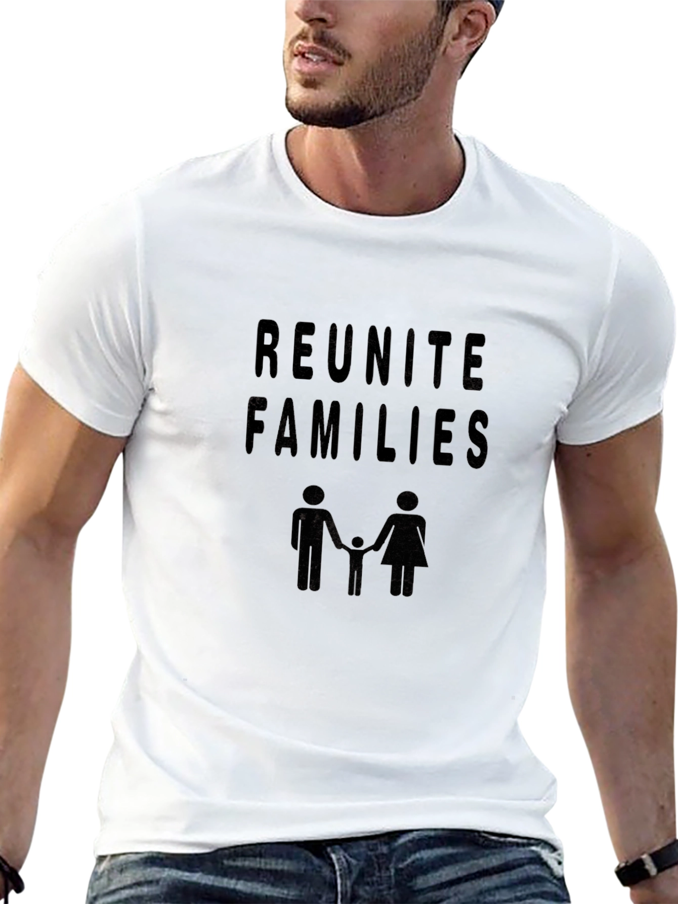Reunite Families Graphic Tee - Black Comfort Fit