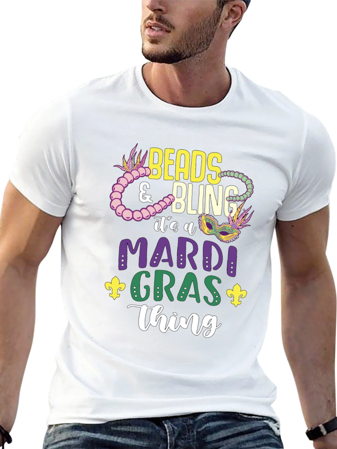 Beads & Bling Mardi Gras T-Shirt
