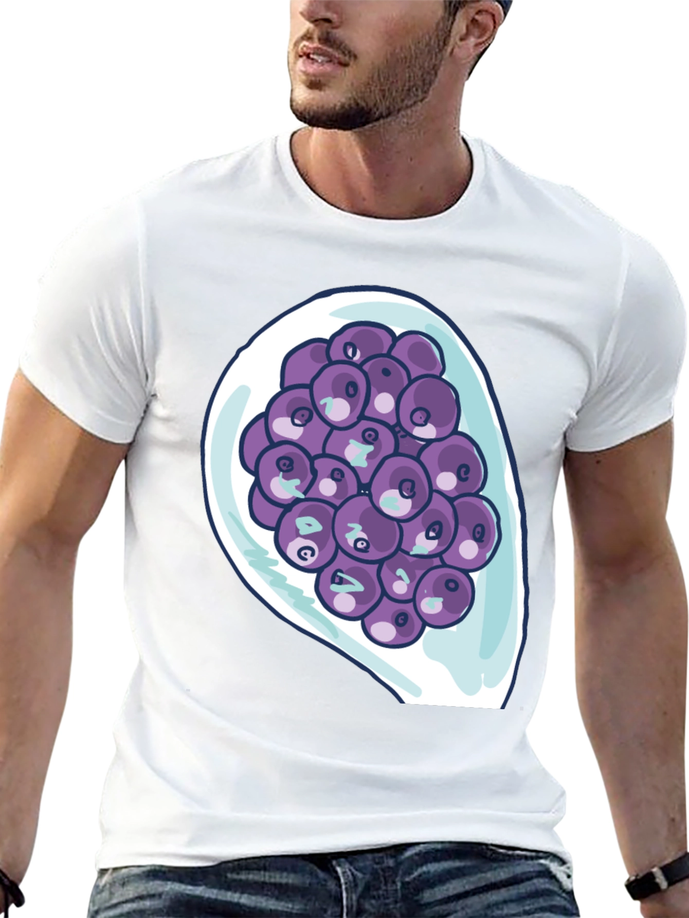 Blueberry Bowl Graphic Tee - Soft Cotton Comfort