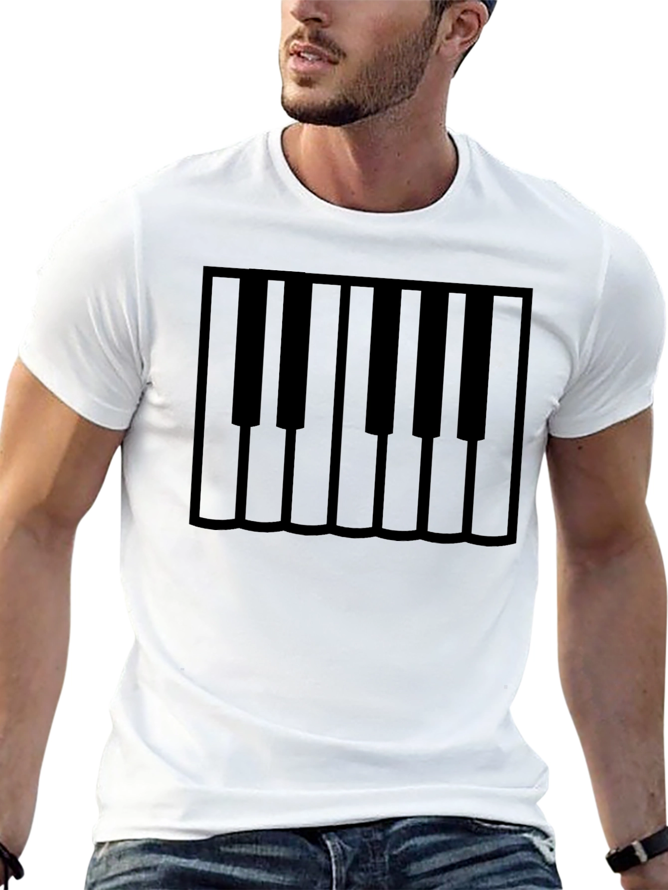 Piano Keys Graphic Tee - Classic Black T-Shirt