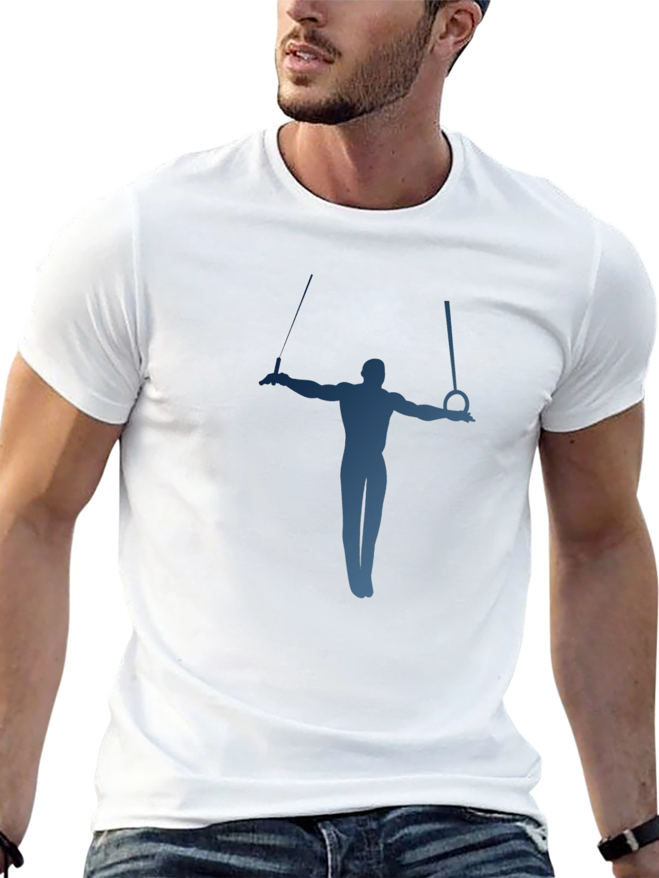 Gymnast Rings Graphic Tee - Mens Black T-Shirt