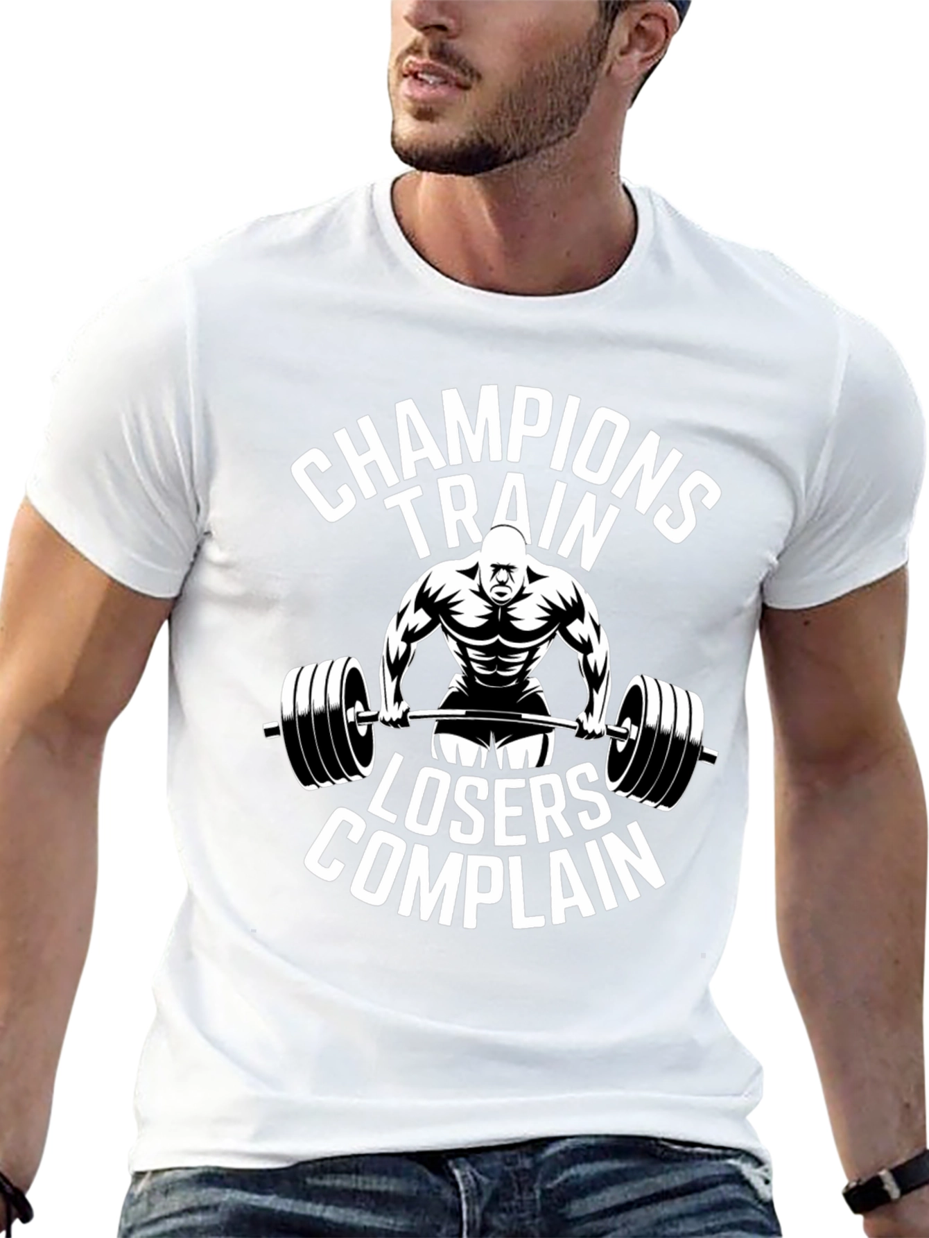 Champions Train T-Shirt - Motivational Workout Tee