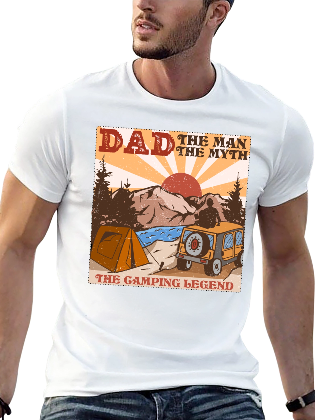 Dad Camping Legend Graphic Tee