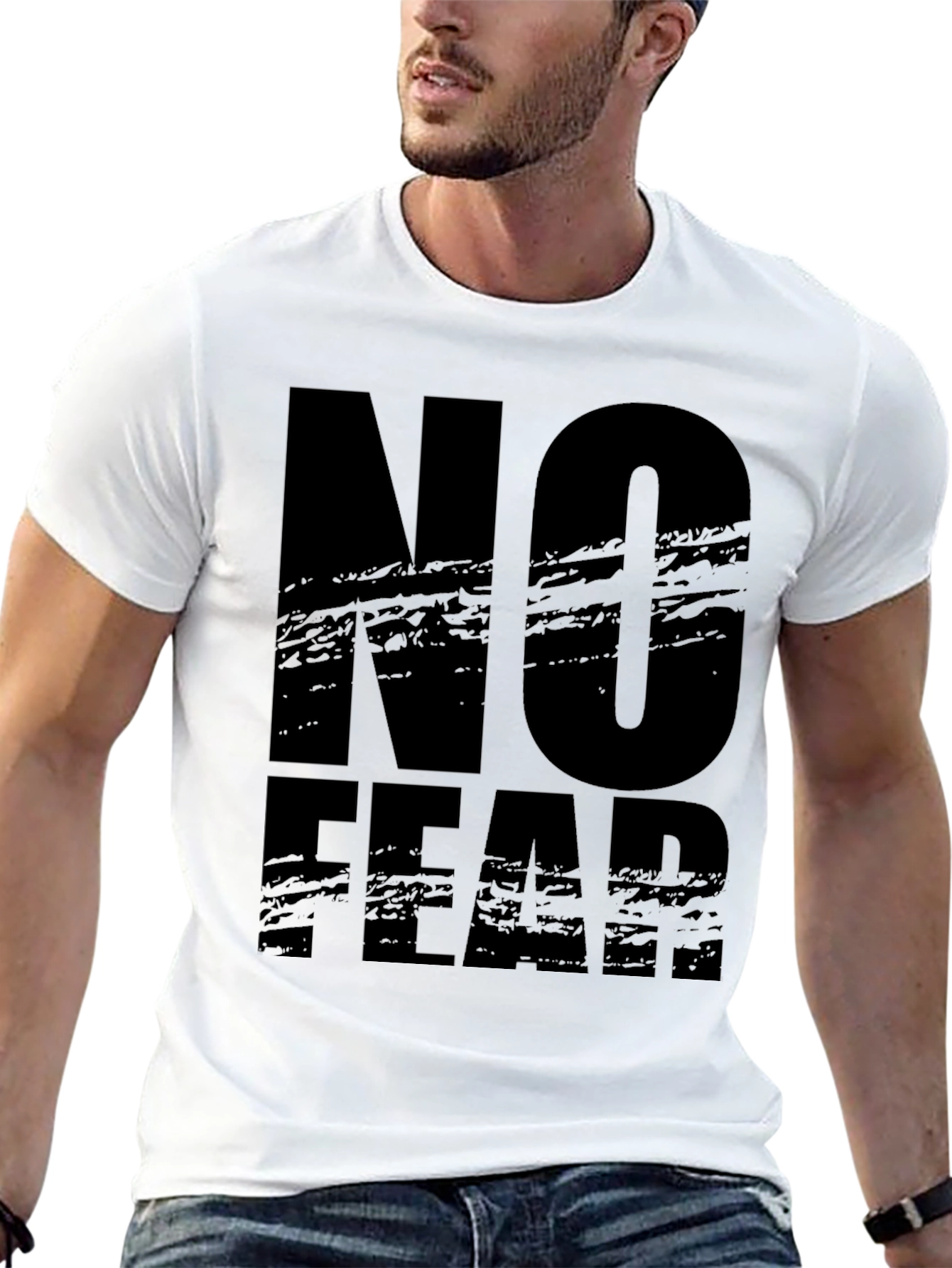 No Fear Graphic Print Black T-Shirt
