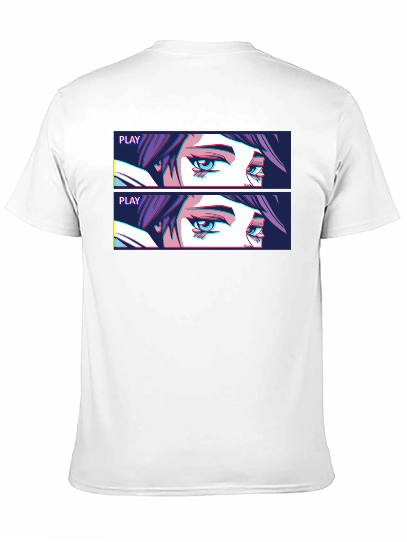 Anime Eyes Graphic T-Shirt - Black