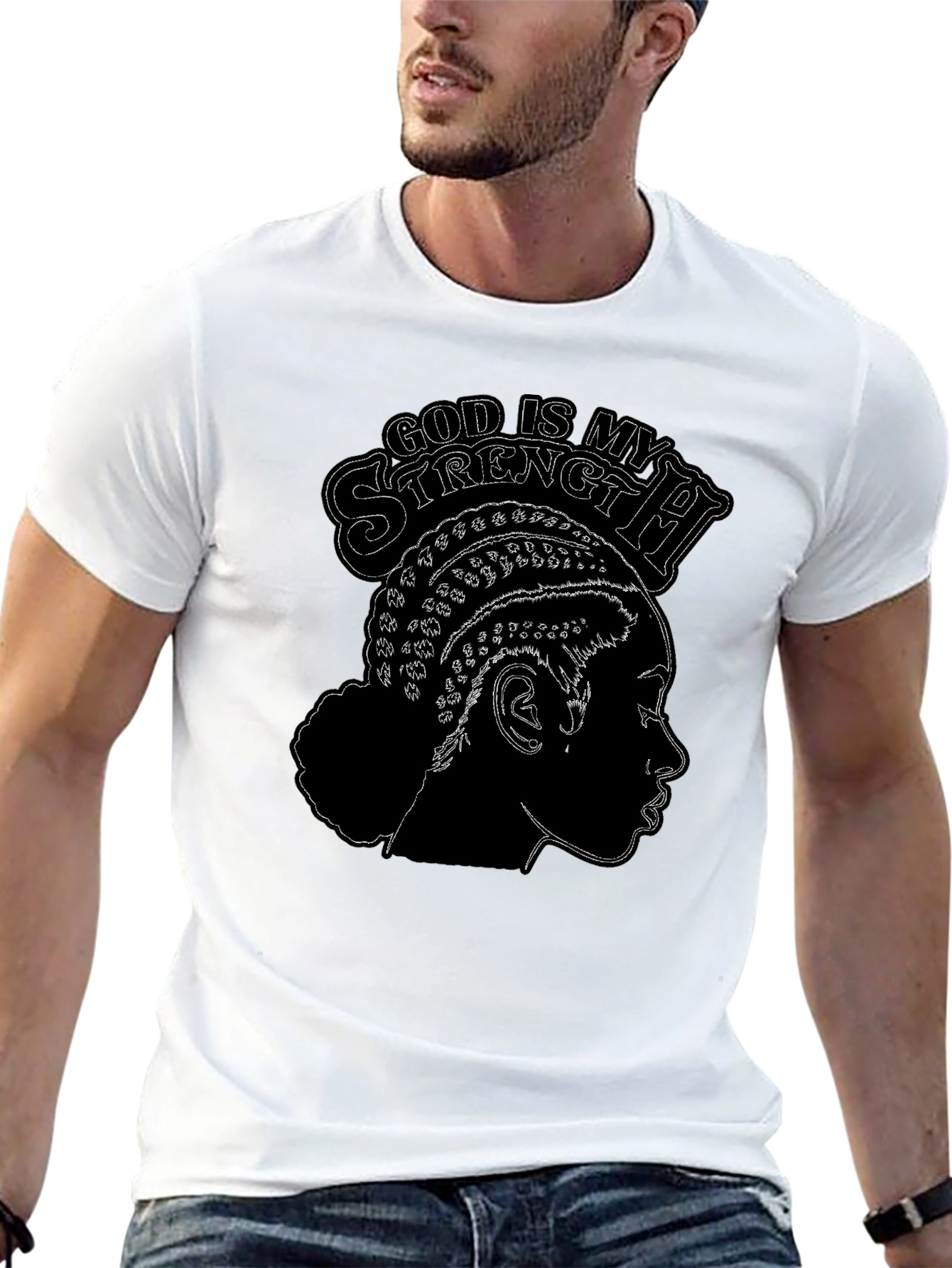 God is My Strength Graphic Tee
