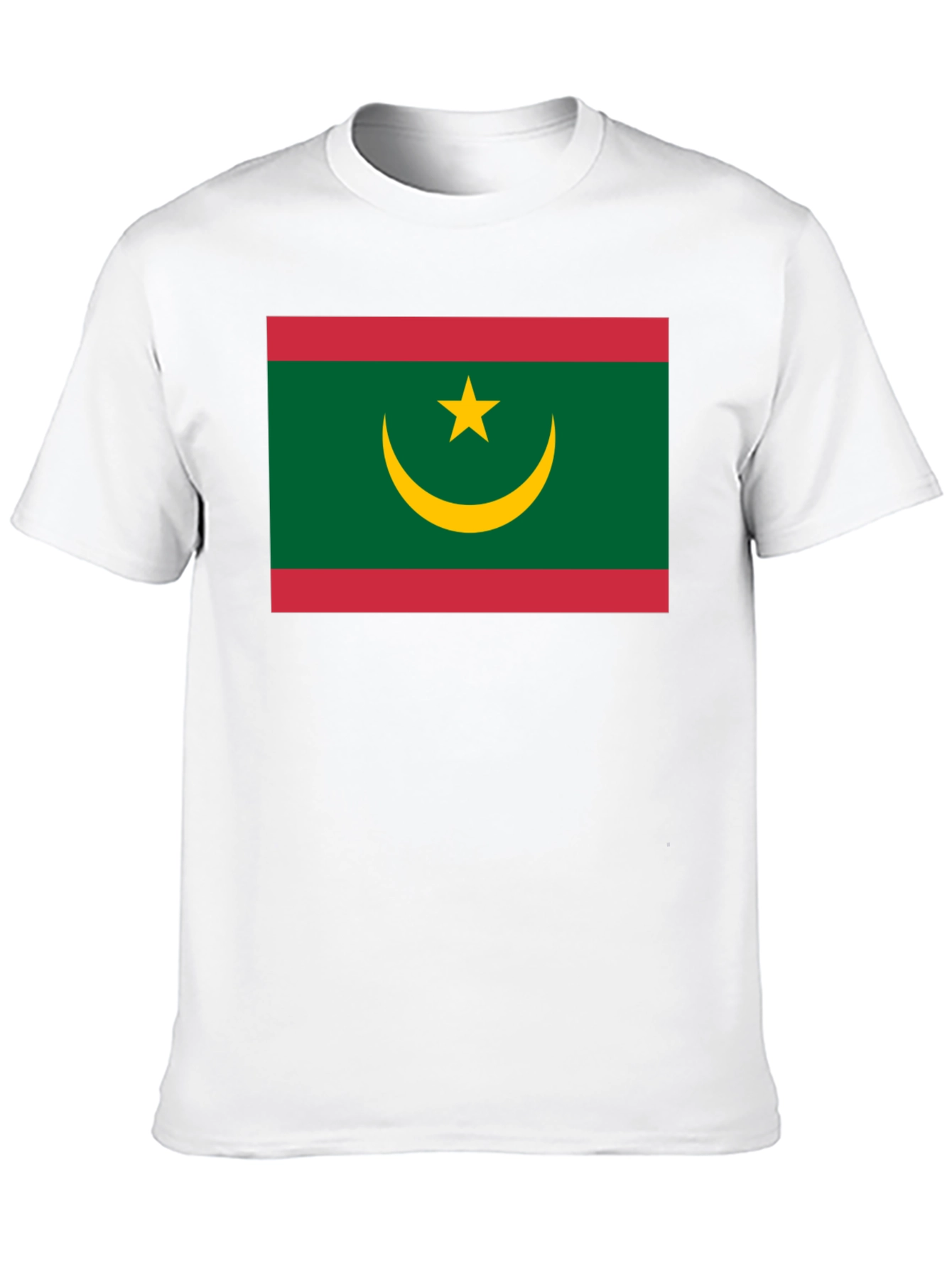 Mauritania Flag T-Shirt - Black Crew Neck Tee