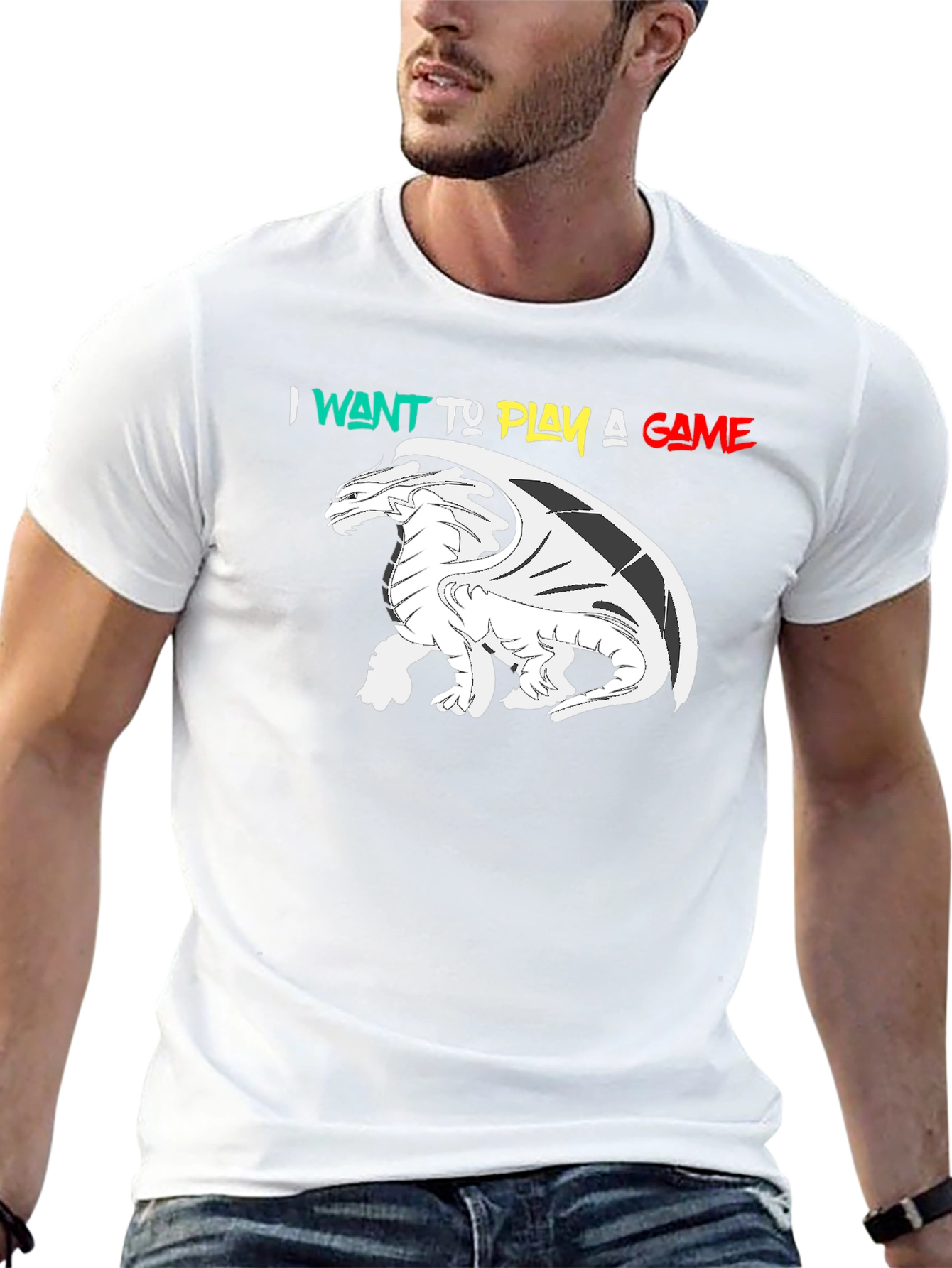 I Want To Play A Game Dragon Graphic T-Shirt