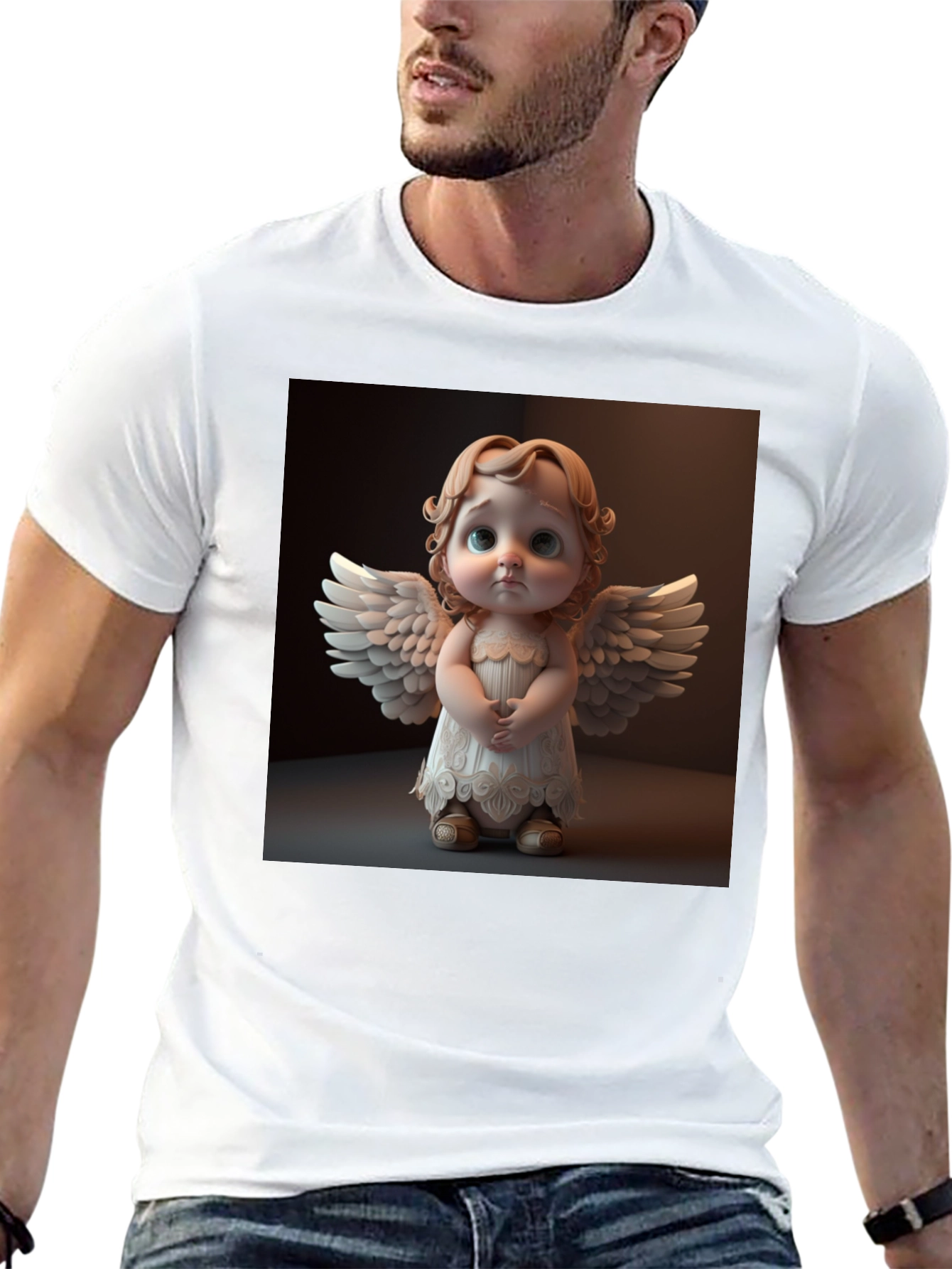 Angel Graphic T-Shirt - Unique Design Soft Cotton