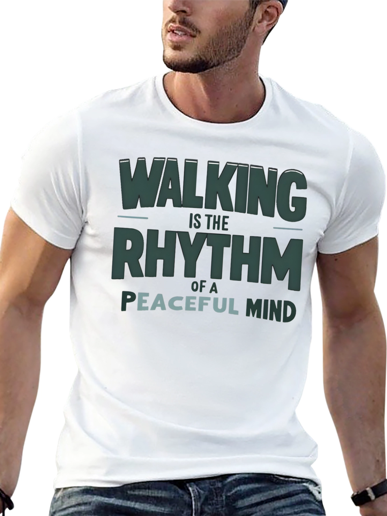 Walking Rhythm Peaceful Mind Graphic Tee