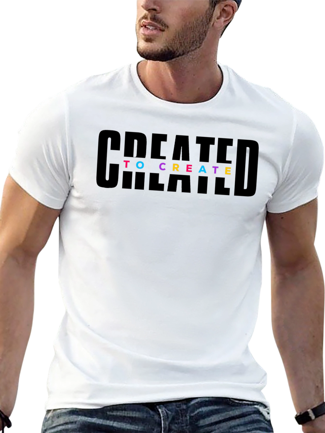 Created to Create Graphic Black T-Shirt