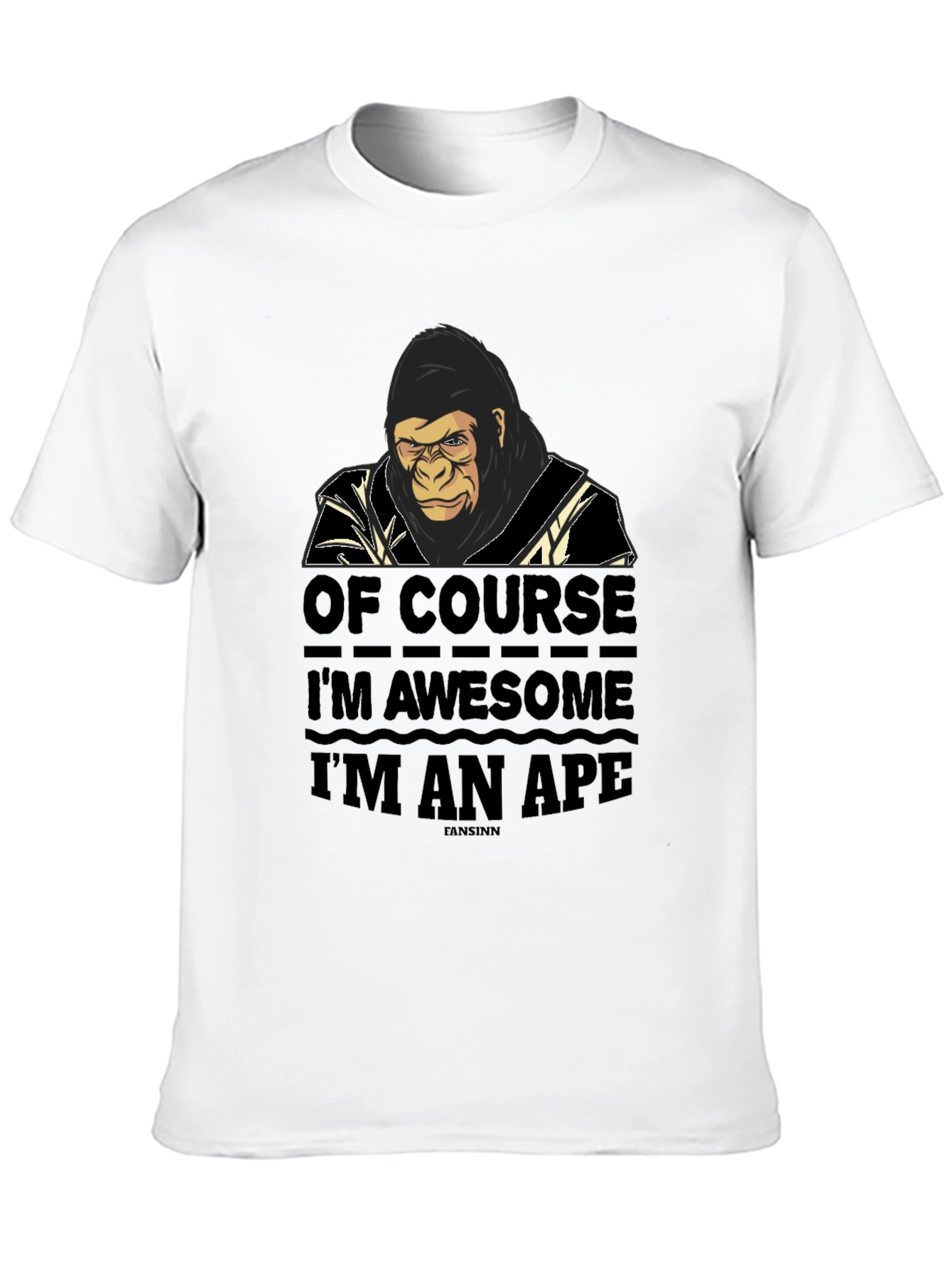 Awesome Ape Graphic Tee - Mens Black T-Shirt