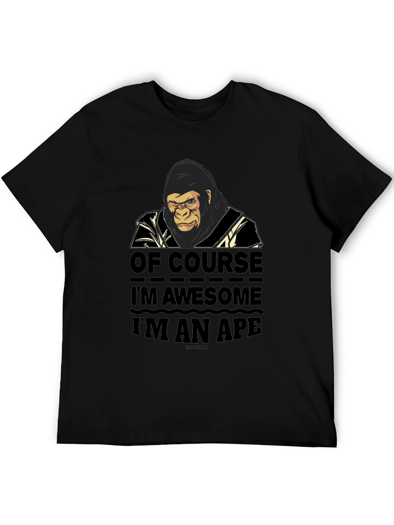 Awesome Ape Graphic Tee - Mens Black T-Shirt