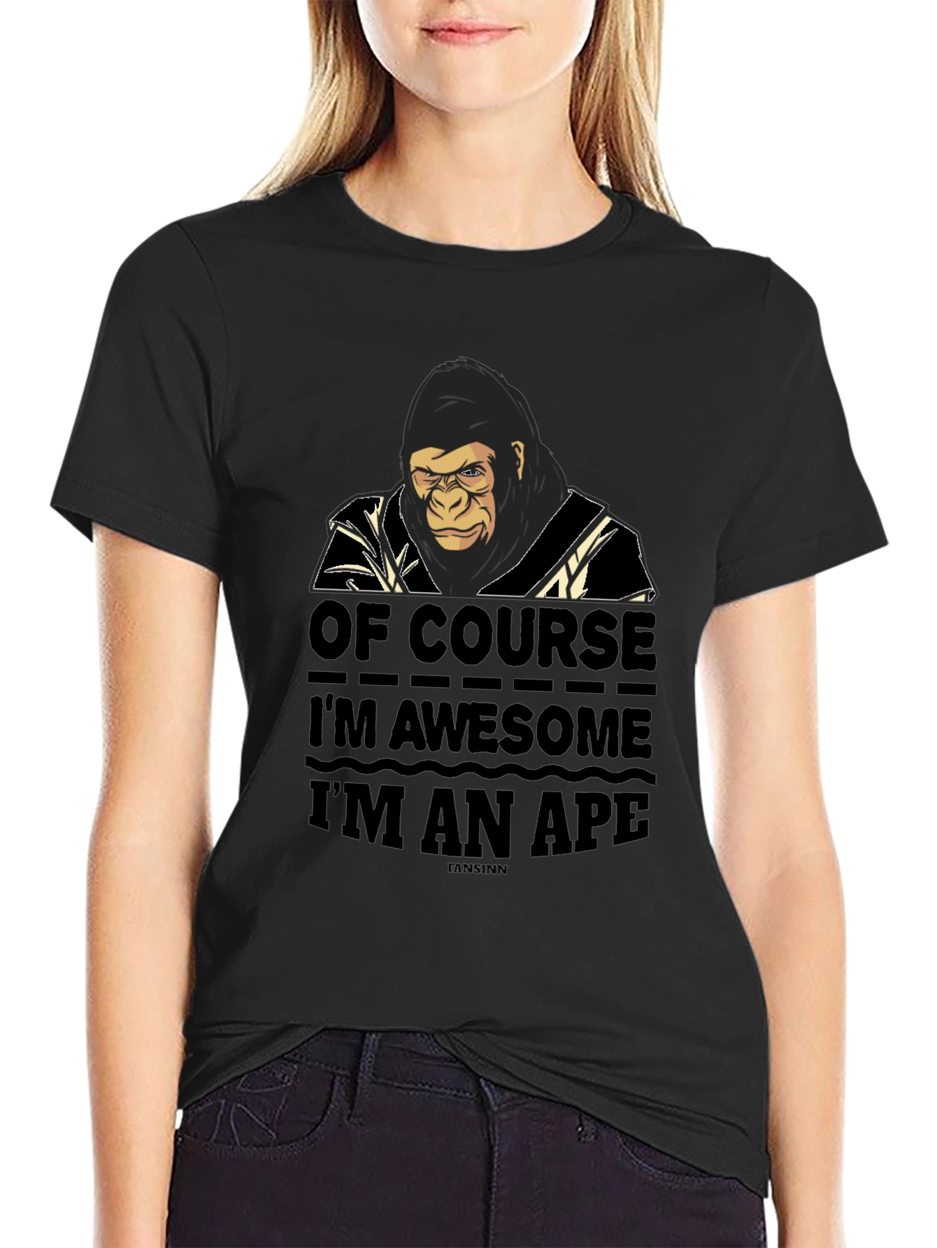 Awesome Ape Graphic Tee - Mens Black T-Shirt