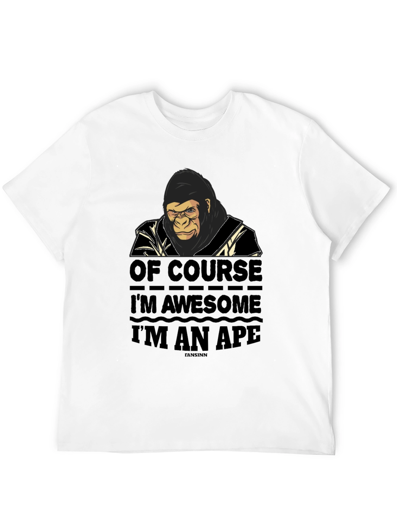 Awesome Ape Graphic Tee - Mens Black T-Shirt