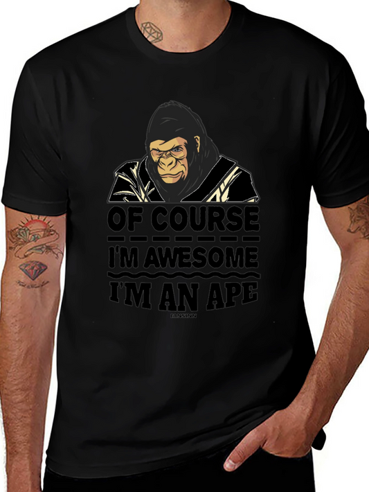 Awesome Ape Graphic Tee - Mens Black T-Shirt