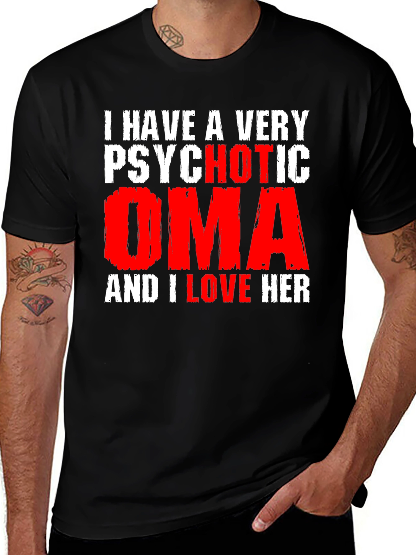 Psychotic Oma Novelty Graphic T-Shirt