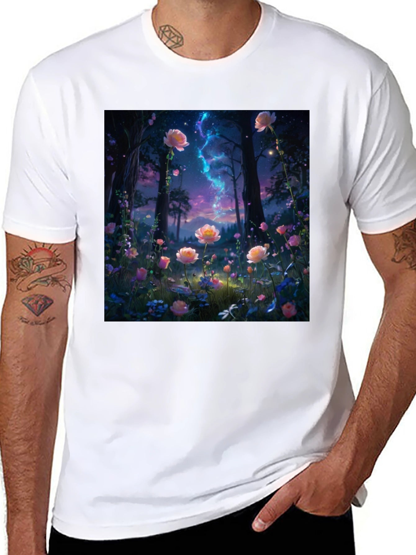 Enchanted Floral Forest Graphic Tee