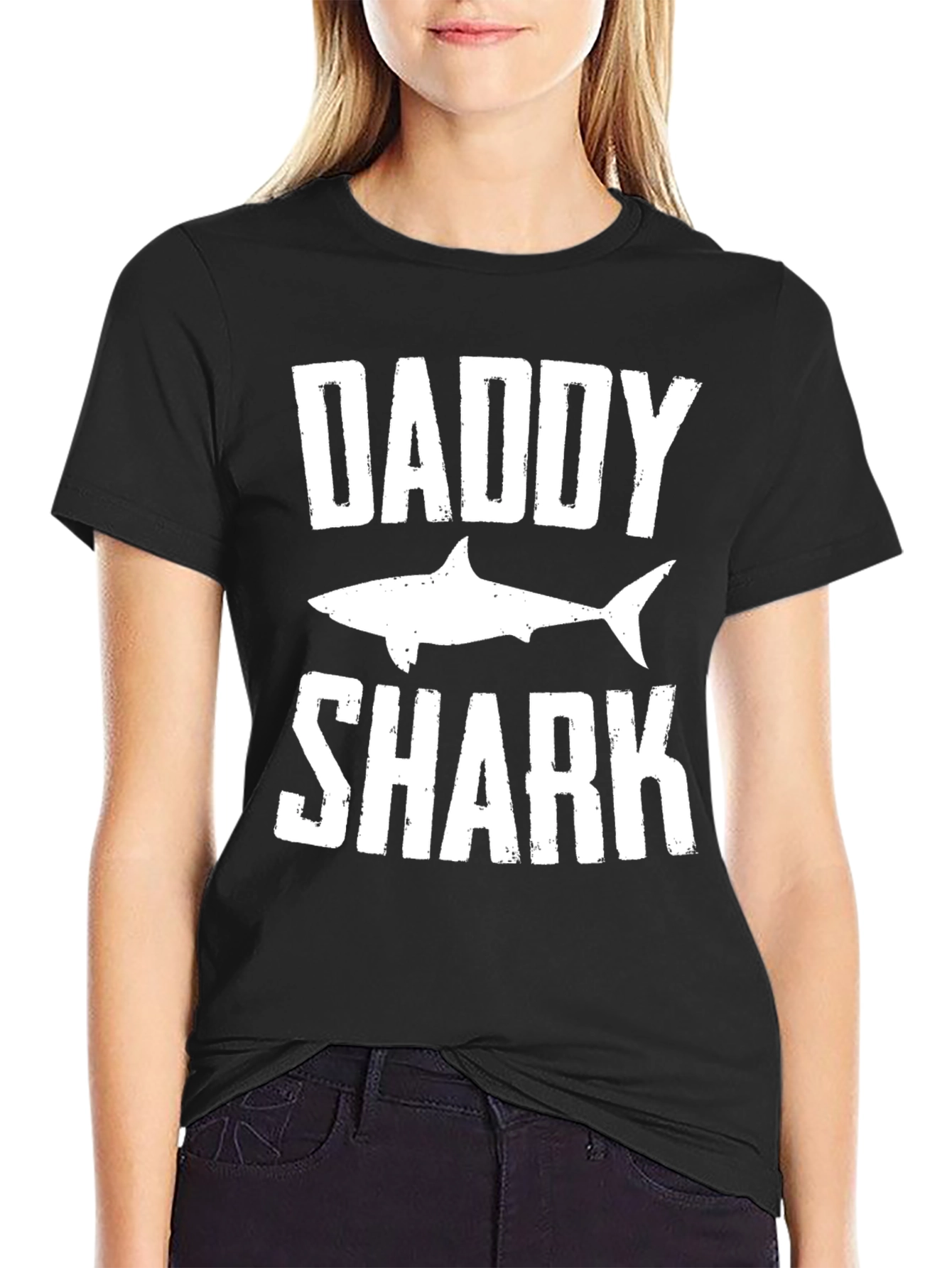 Daddy Shark Graphic Tee - Black