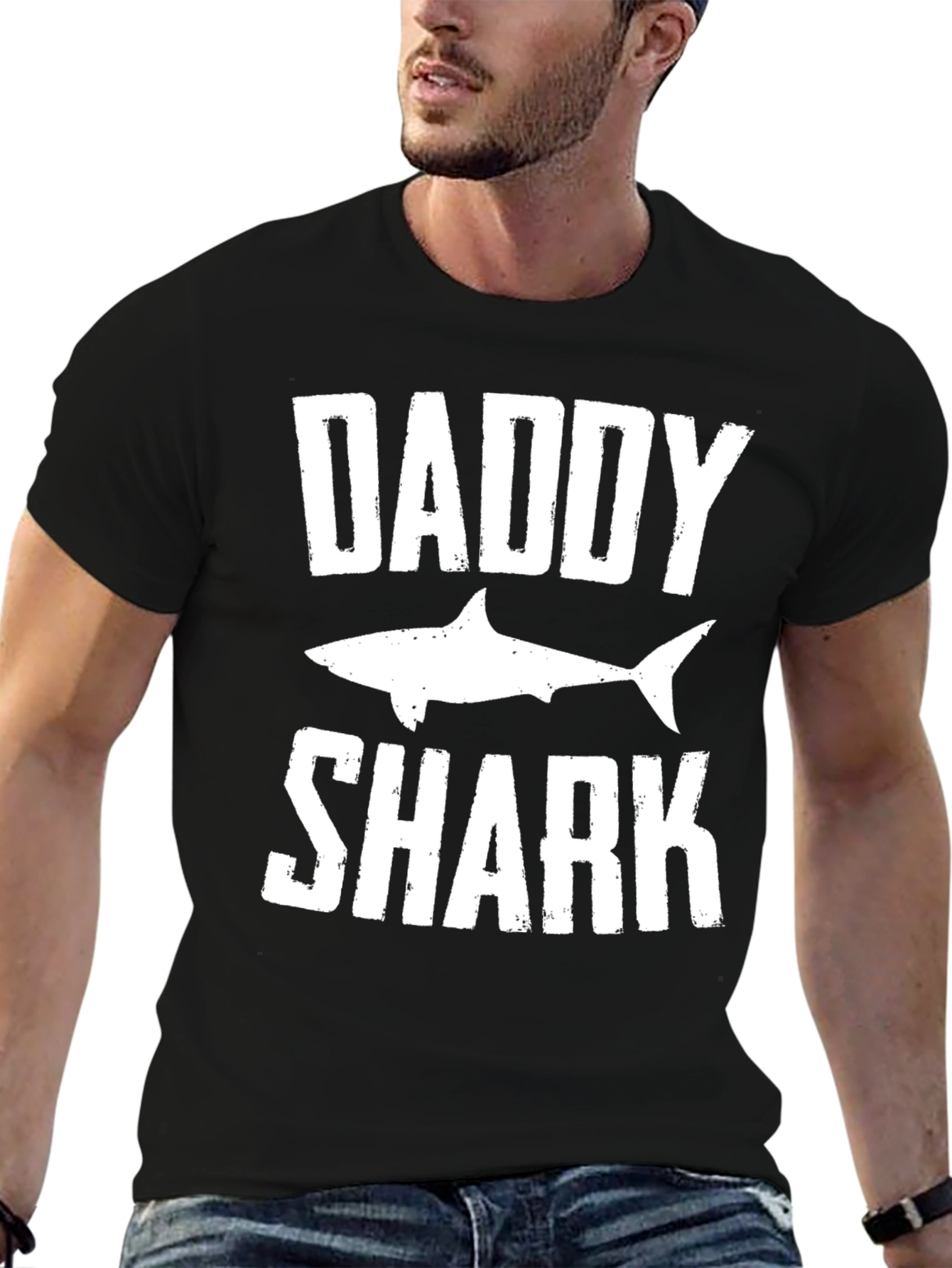 Daddy Shark Graphic Tee - Black