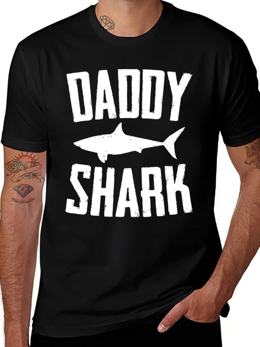 Daddy Shark Graphic Tee - Black