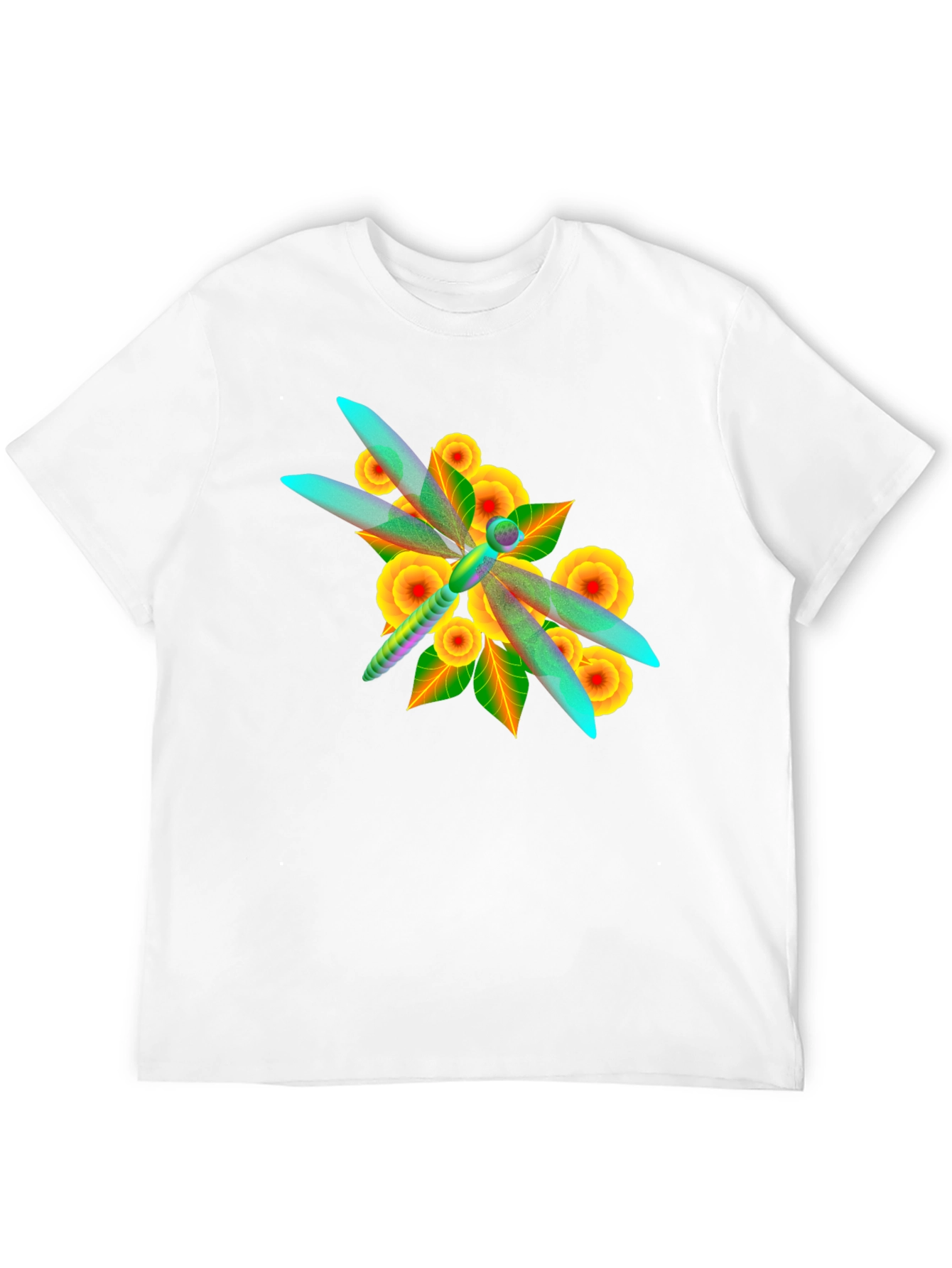 Dragonfly Floral Print T-Shirt