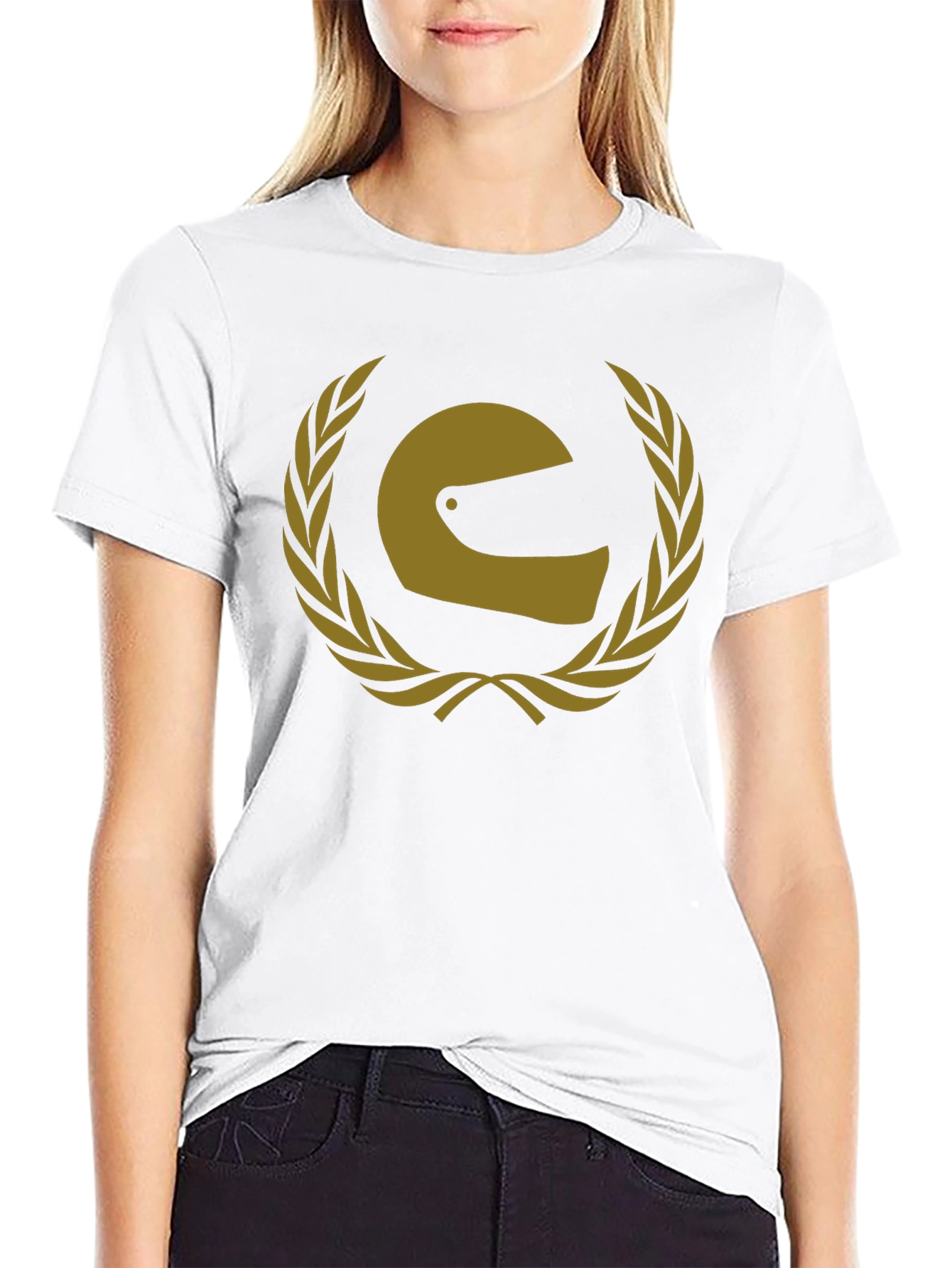 Racing Helmet Laurel Wreath Graphic T-Shirt