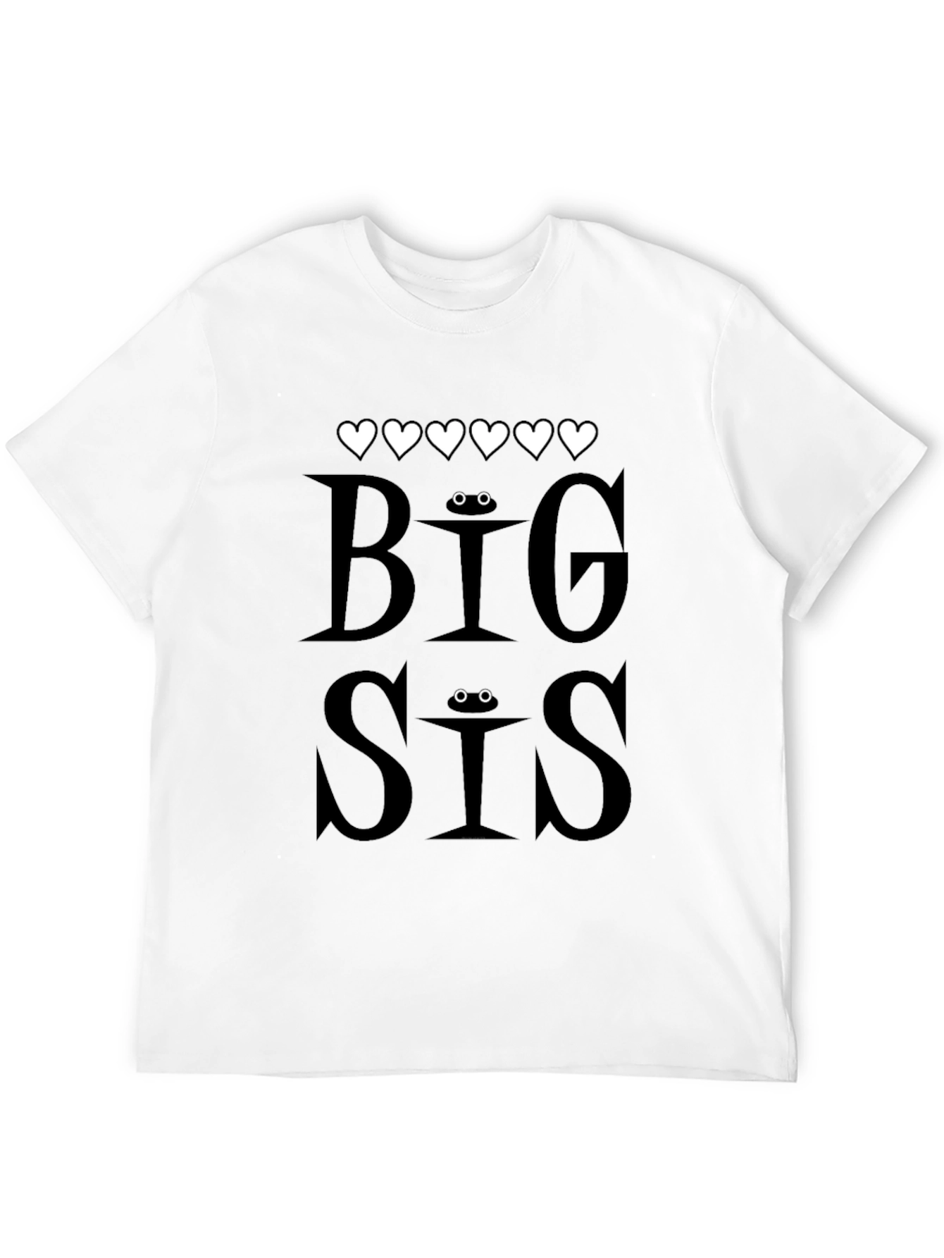 Big Sis Heart T-Shirt - Cute Sibling Tee