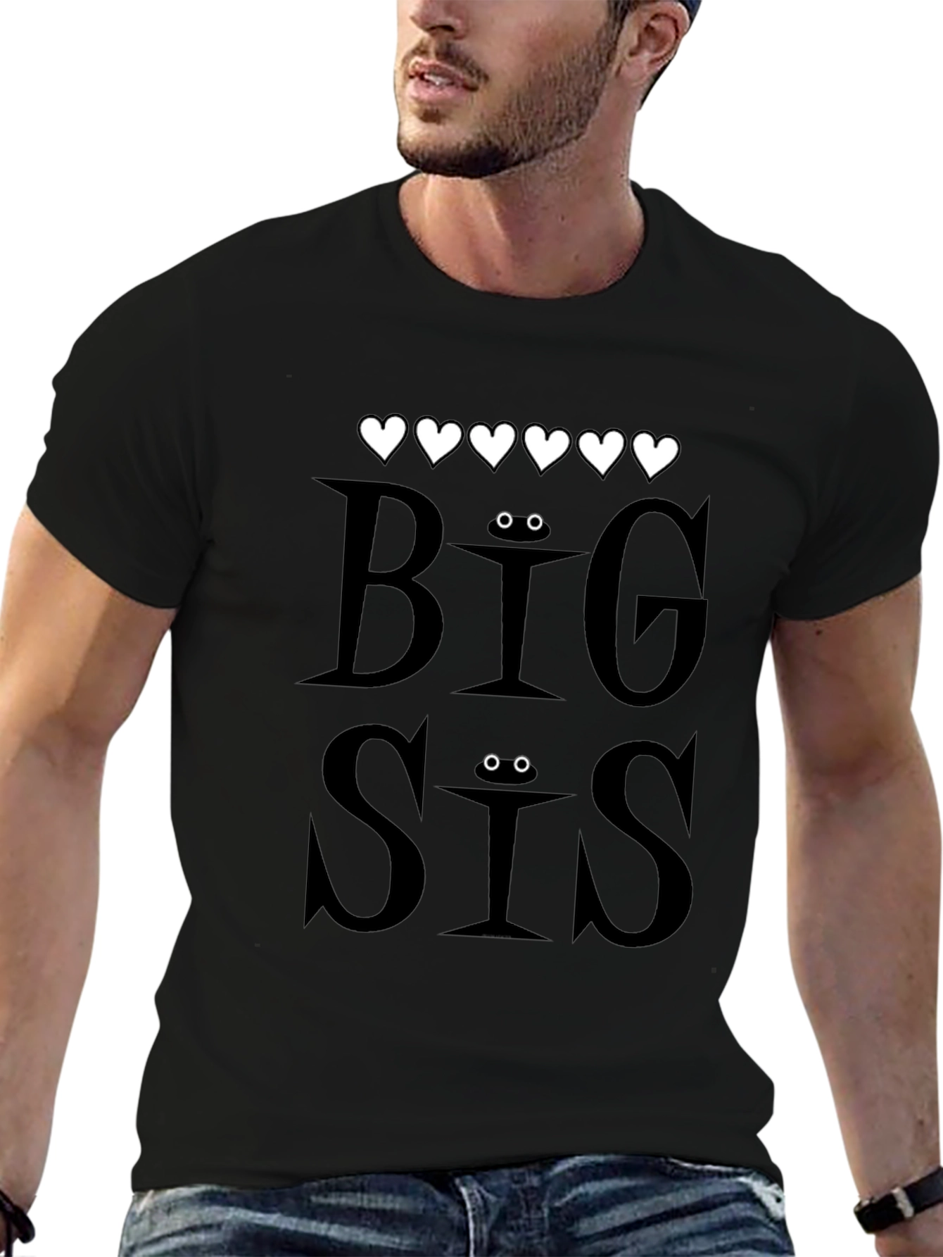 Big Sis Heart T-Shirt - Cute Sibling Tee