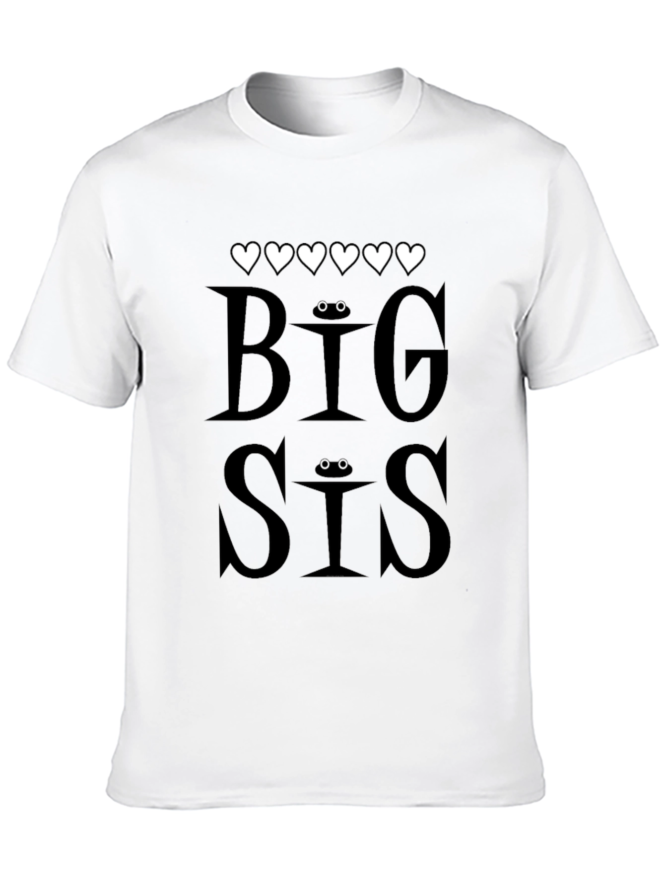 Big Sis Heart T-Shirt - Cute Sibling Tee