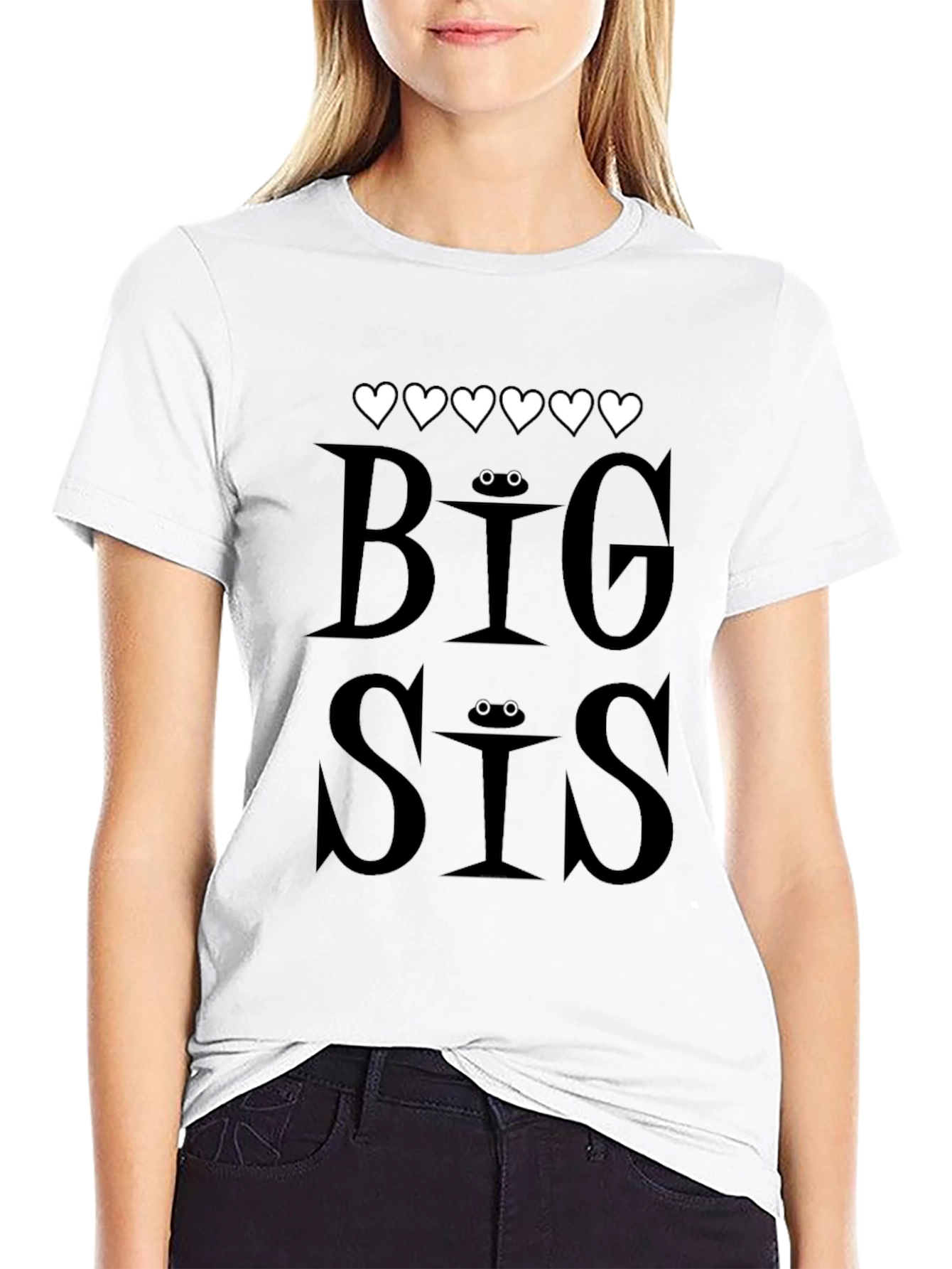 Big Sis Heart T-Shirt - Cute Sibling Tee