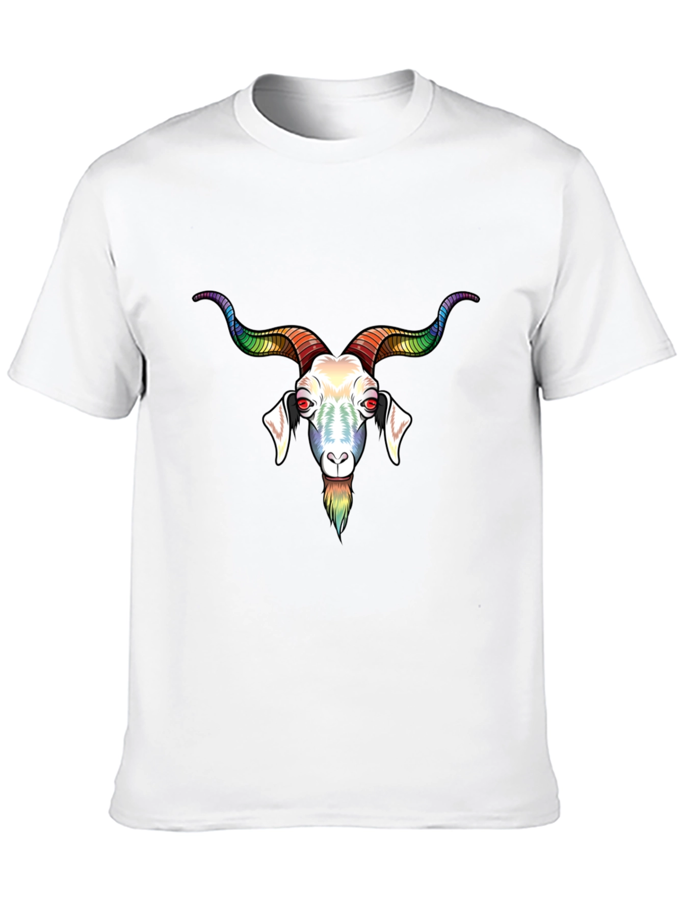 Rainbow Goat Graphic T-Shirt - Black