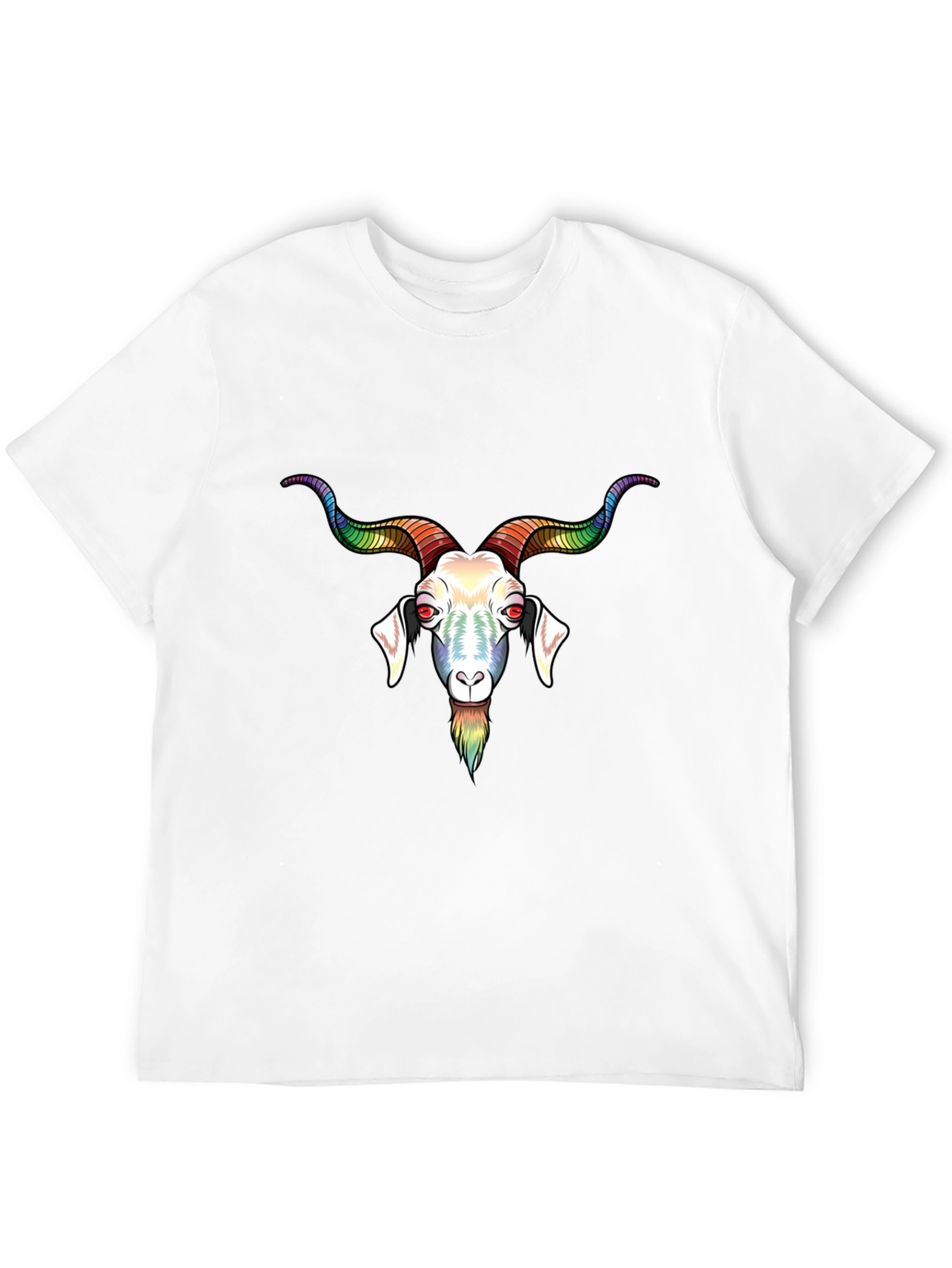 Rainbow Goat Graphic T-Shirt - Black