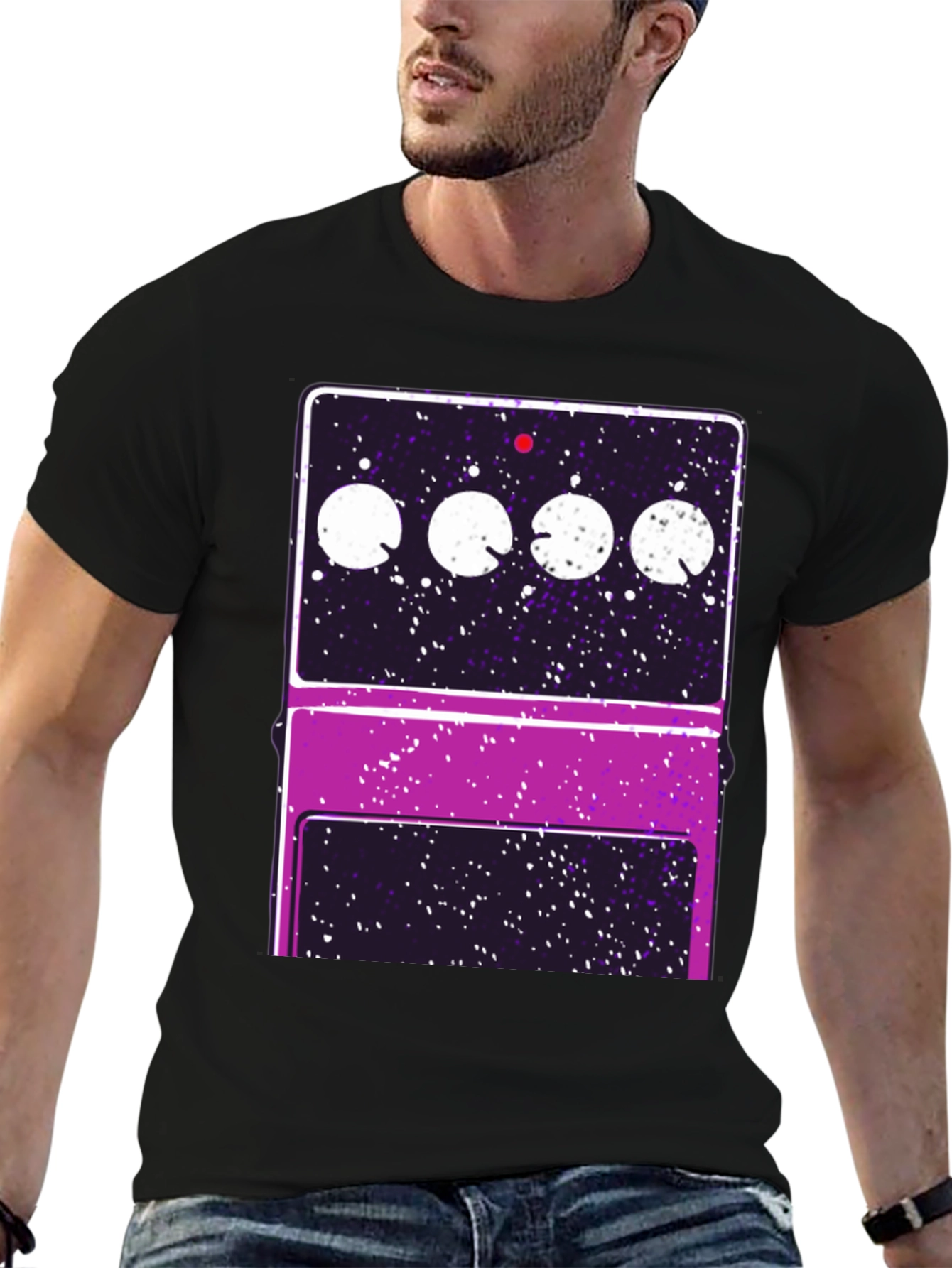 Guitar Effects Pedal Graphic Tee - Black
