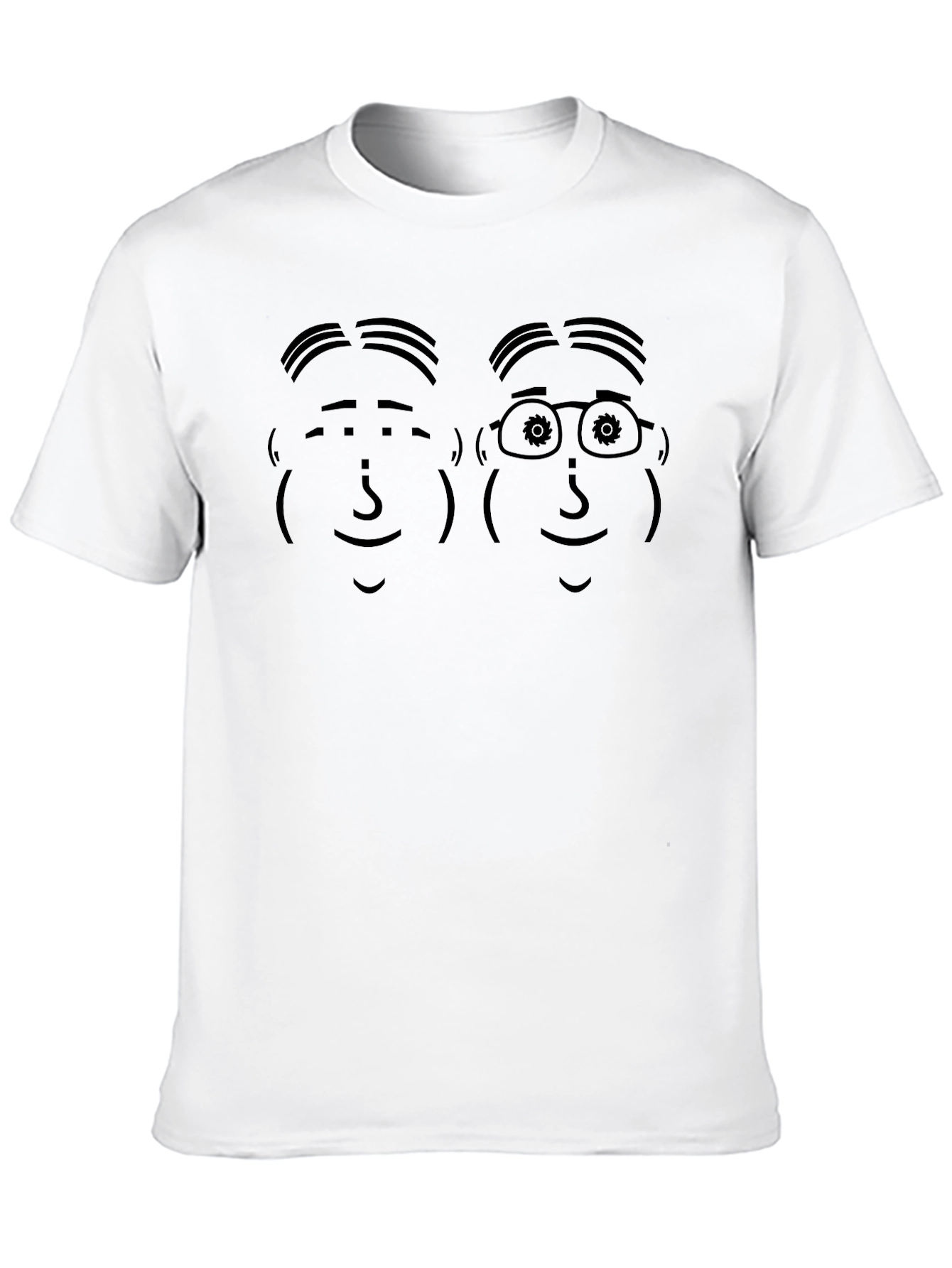 Minimalist Face Graphic Black T-Shirt